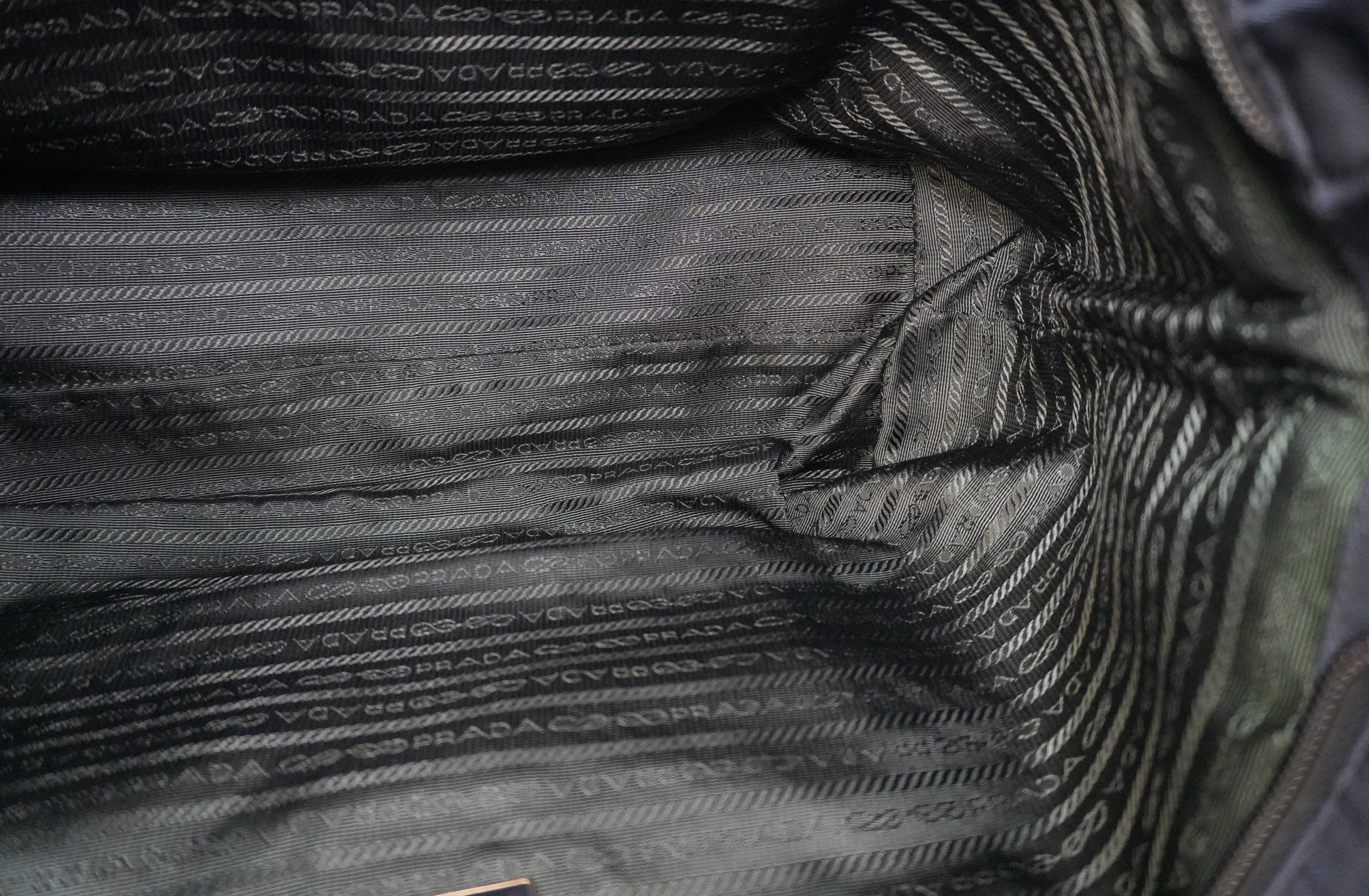 Pre-owned Prada Nylon Tote Bag Navy Blue