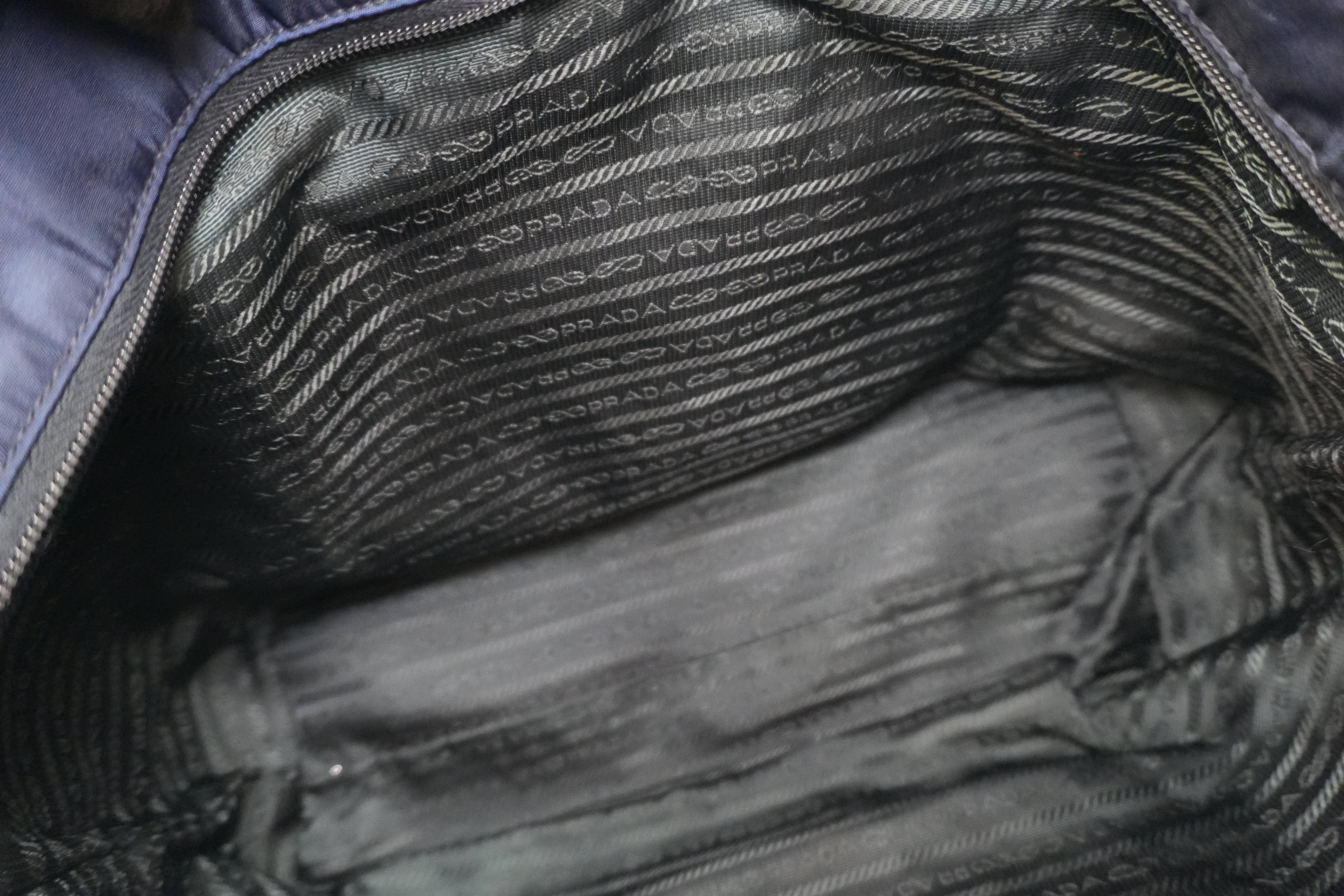 Pre-owned Prada Nylon Tote Bag Navy Blue