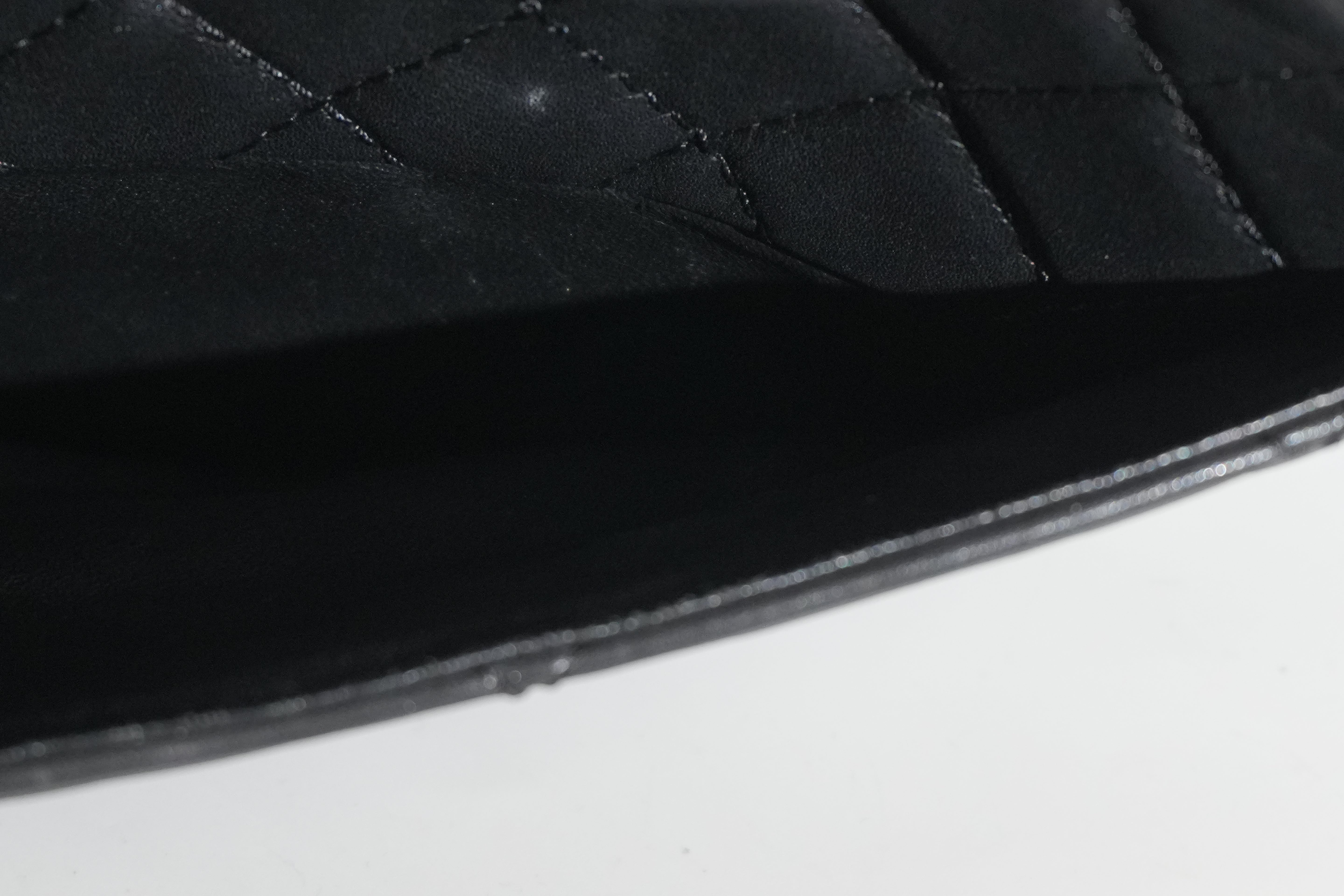 Pre-owned Lambskin Leather Business Tote Bag Black