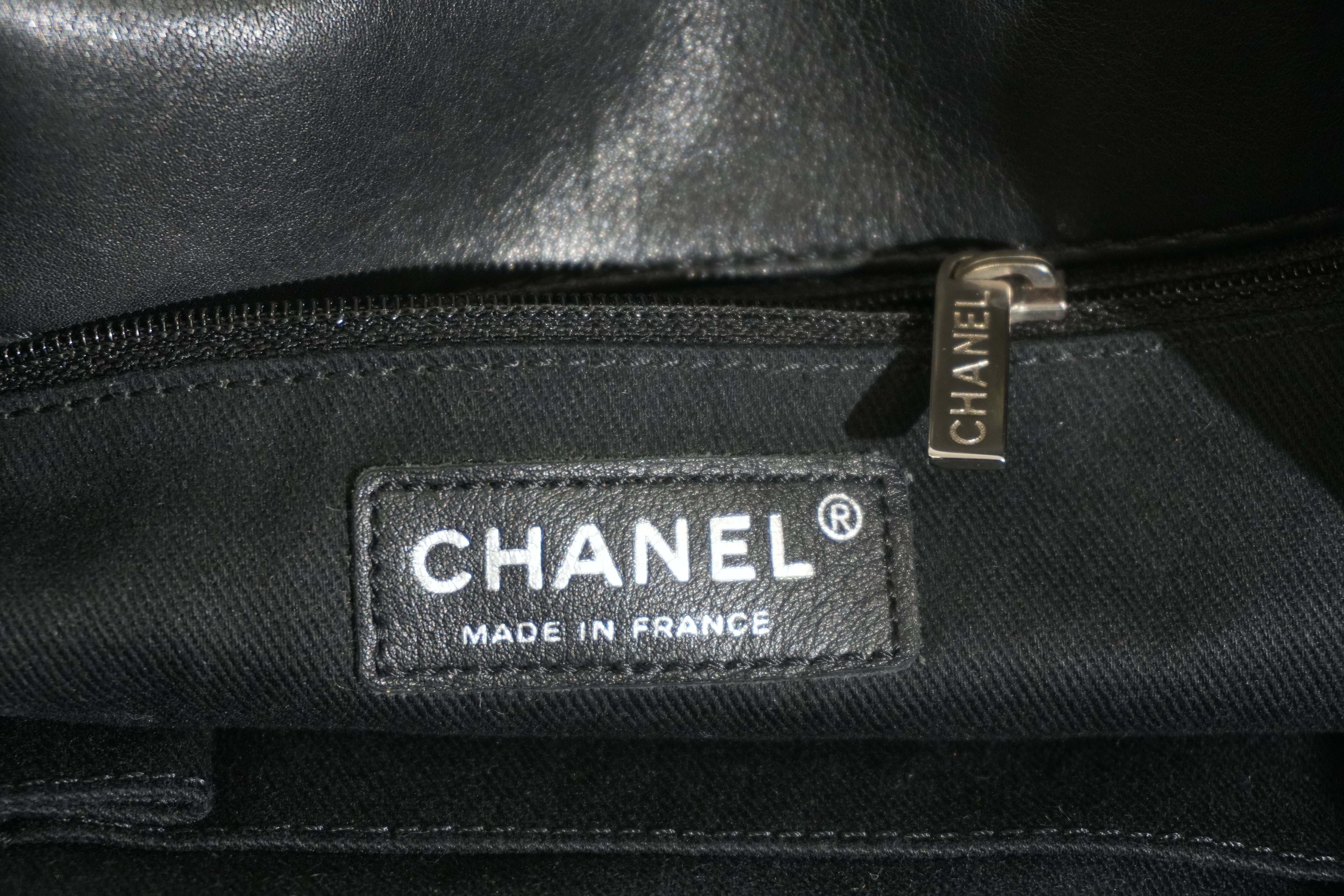 Pre-owned Lambskin Leather Business Tote Bag Black