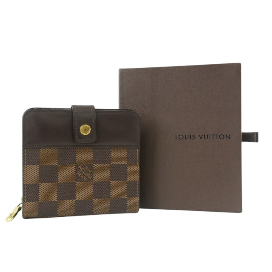 Louis Vuitton Damier Ebene Zip Compact Wallet Used