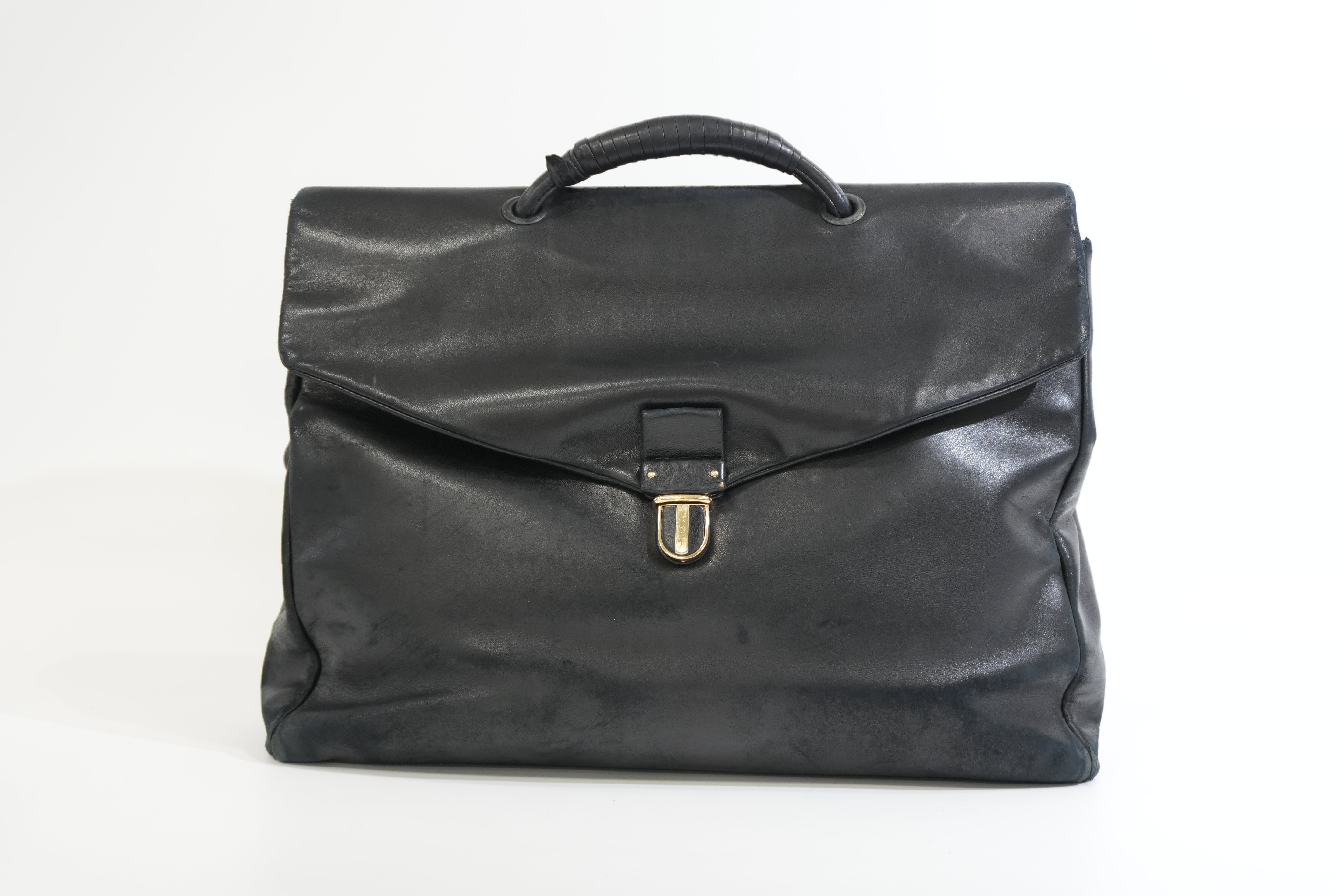 Pre-owned Bottega Briefcase Black