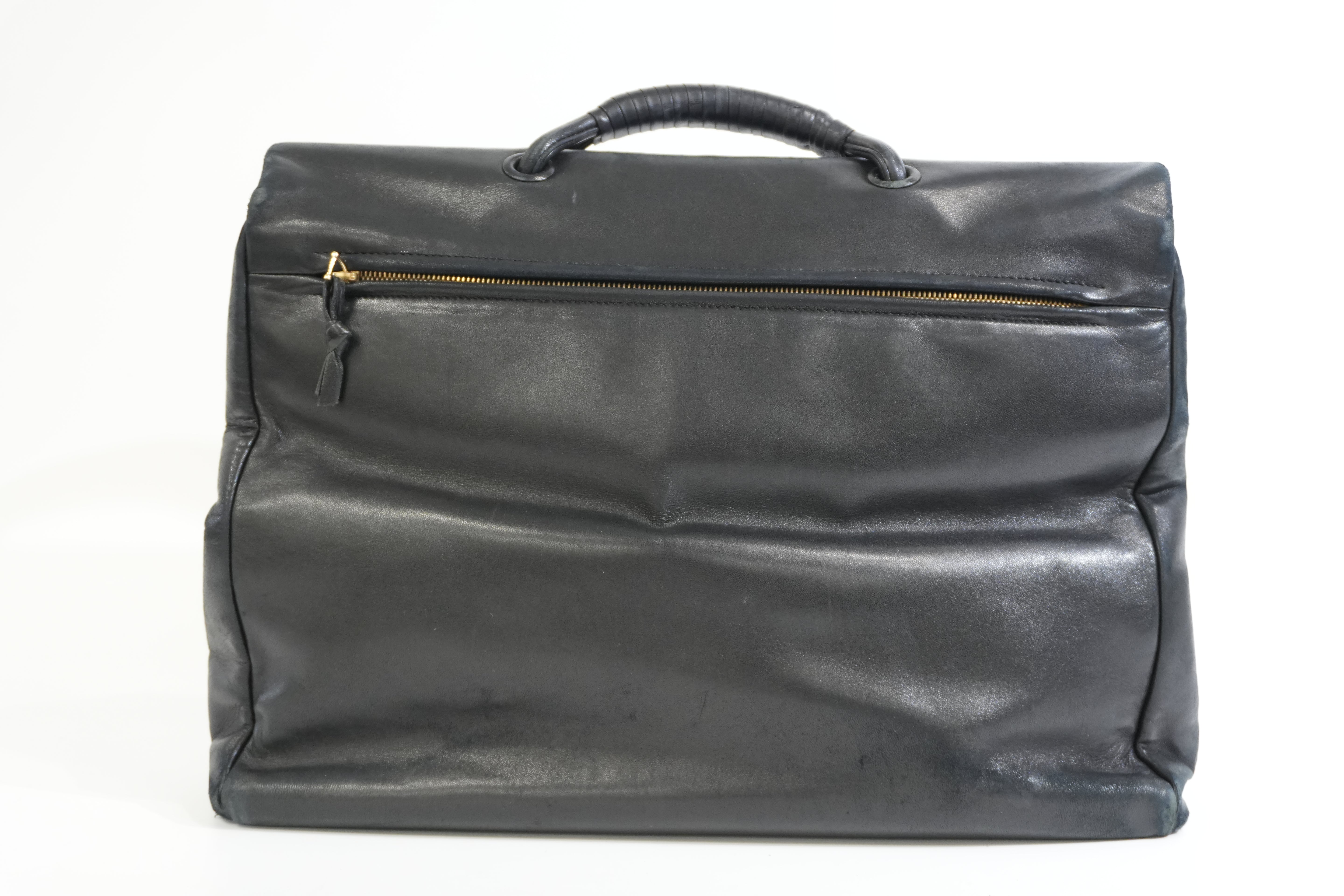Pre-owned Bottega Briefcase Black