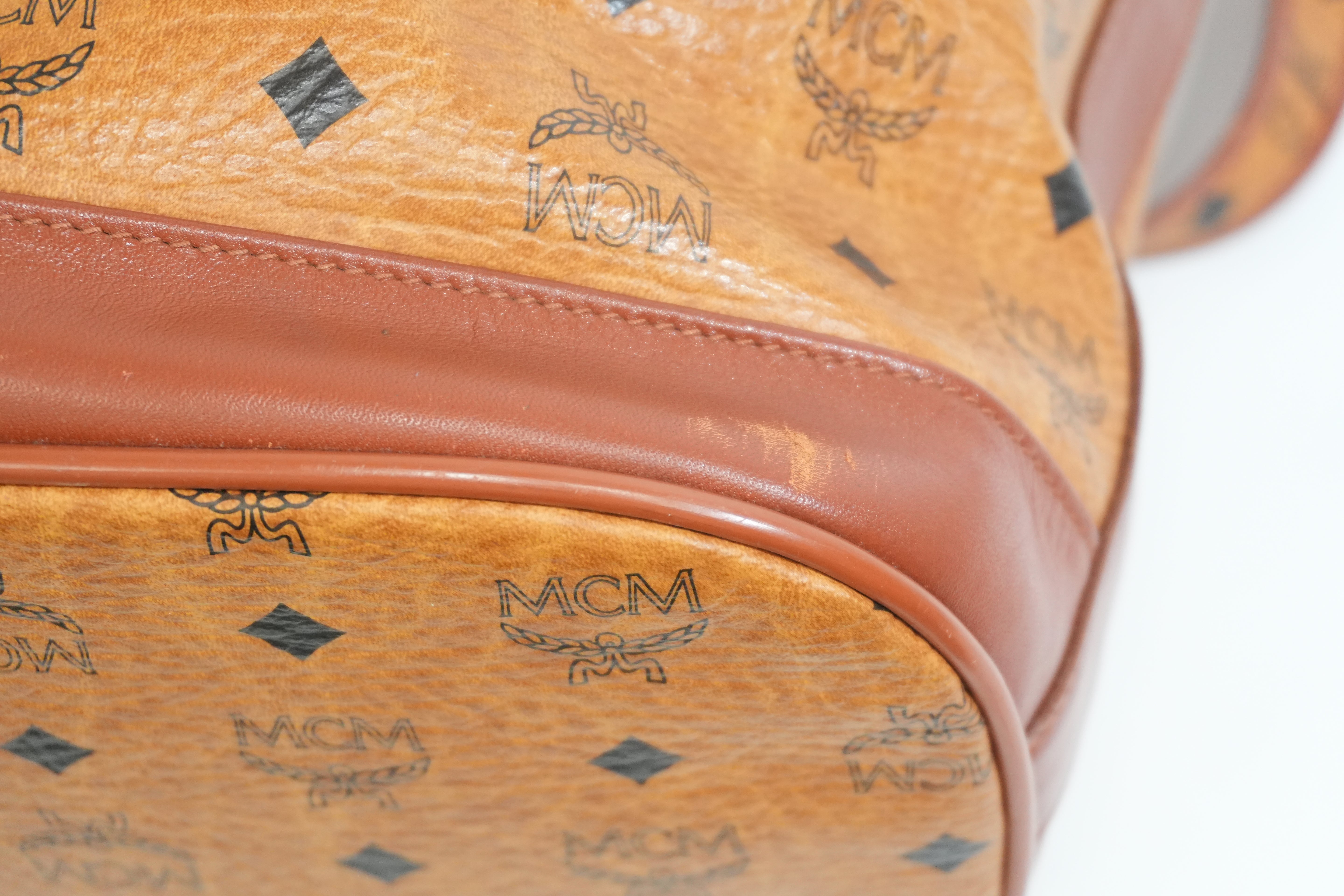 Pre-owned MCM Bucket Shoulder Bag Cognac