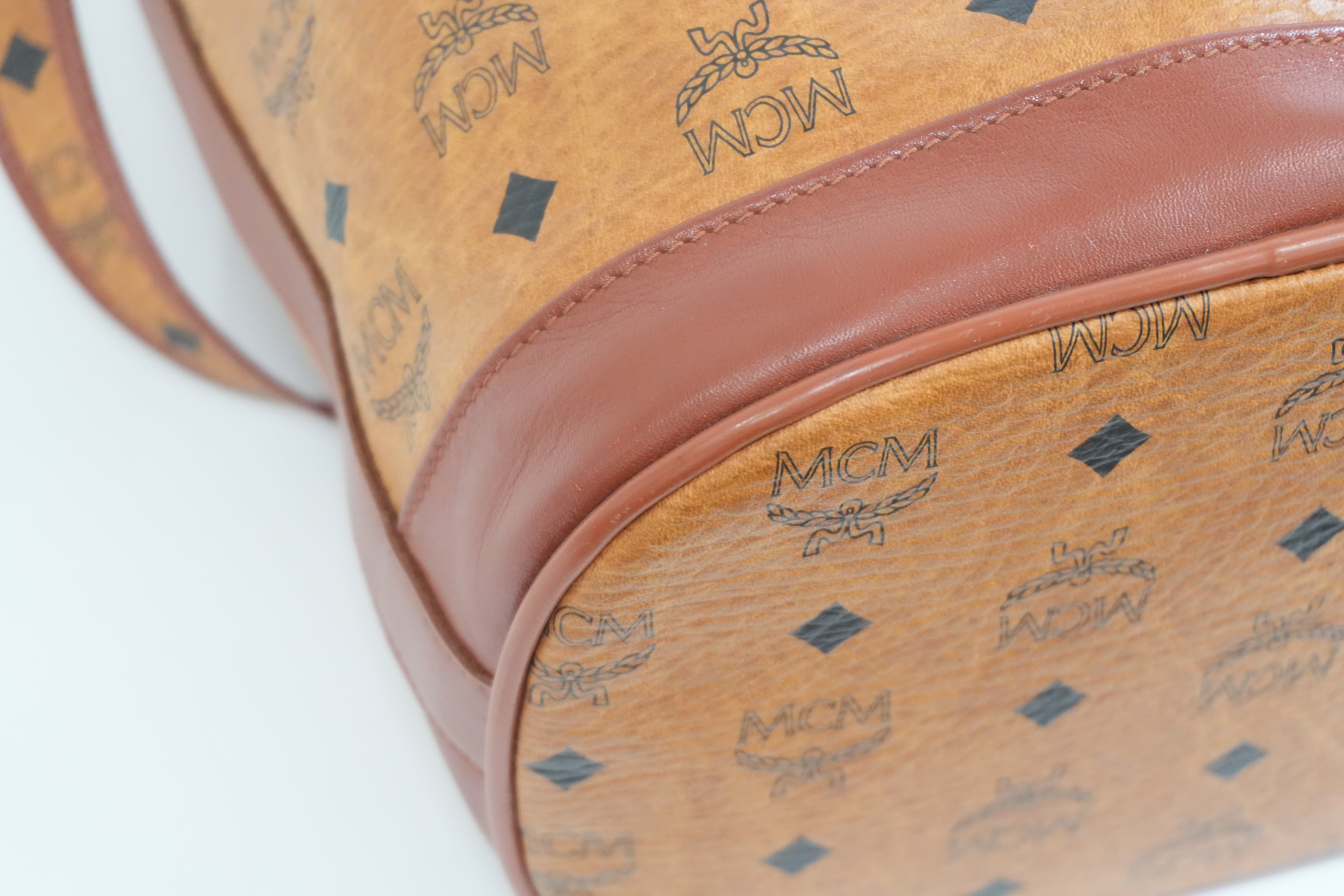 Pre-owned MCM Bucket Shoulder Bag Cognac