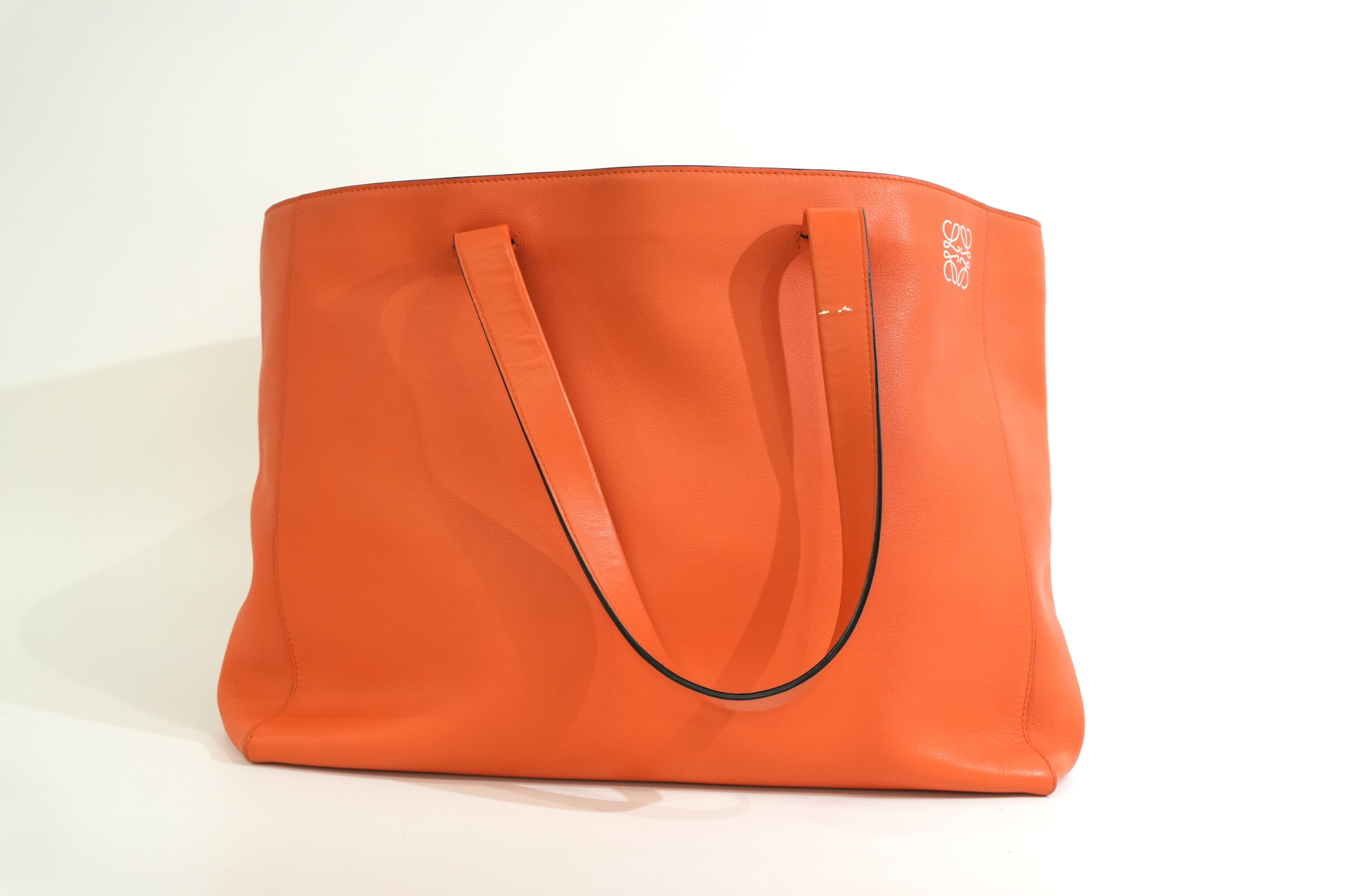 Pre-owned Loewe East West Tote Bag Orange
