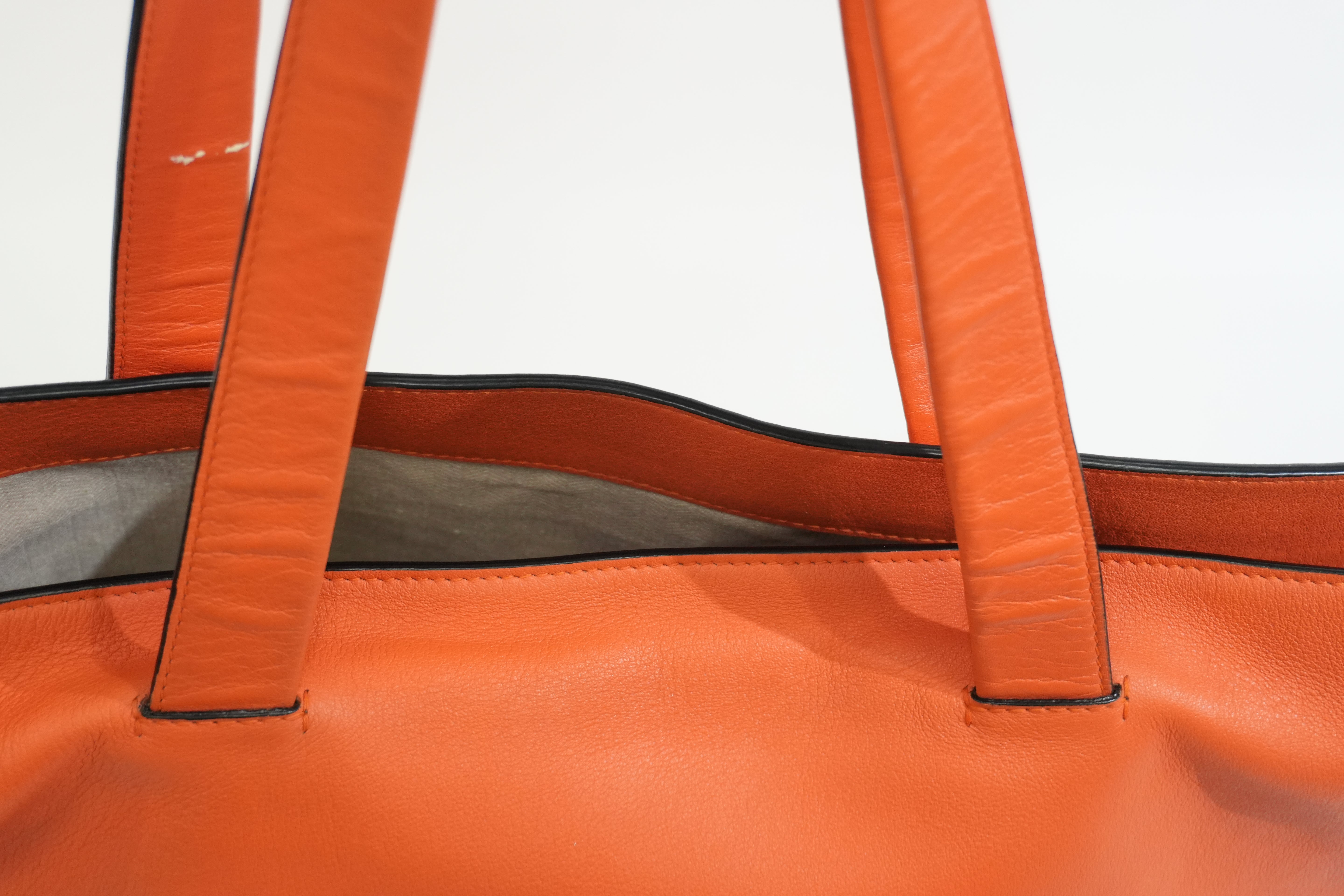 Pre-owned Loewe East West Tote Bag Orange