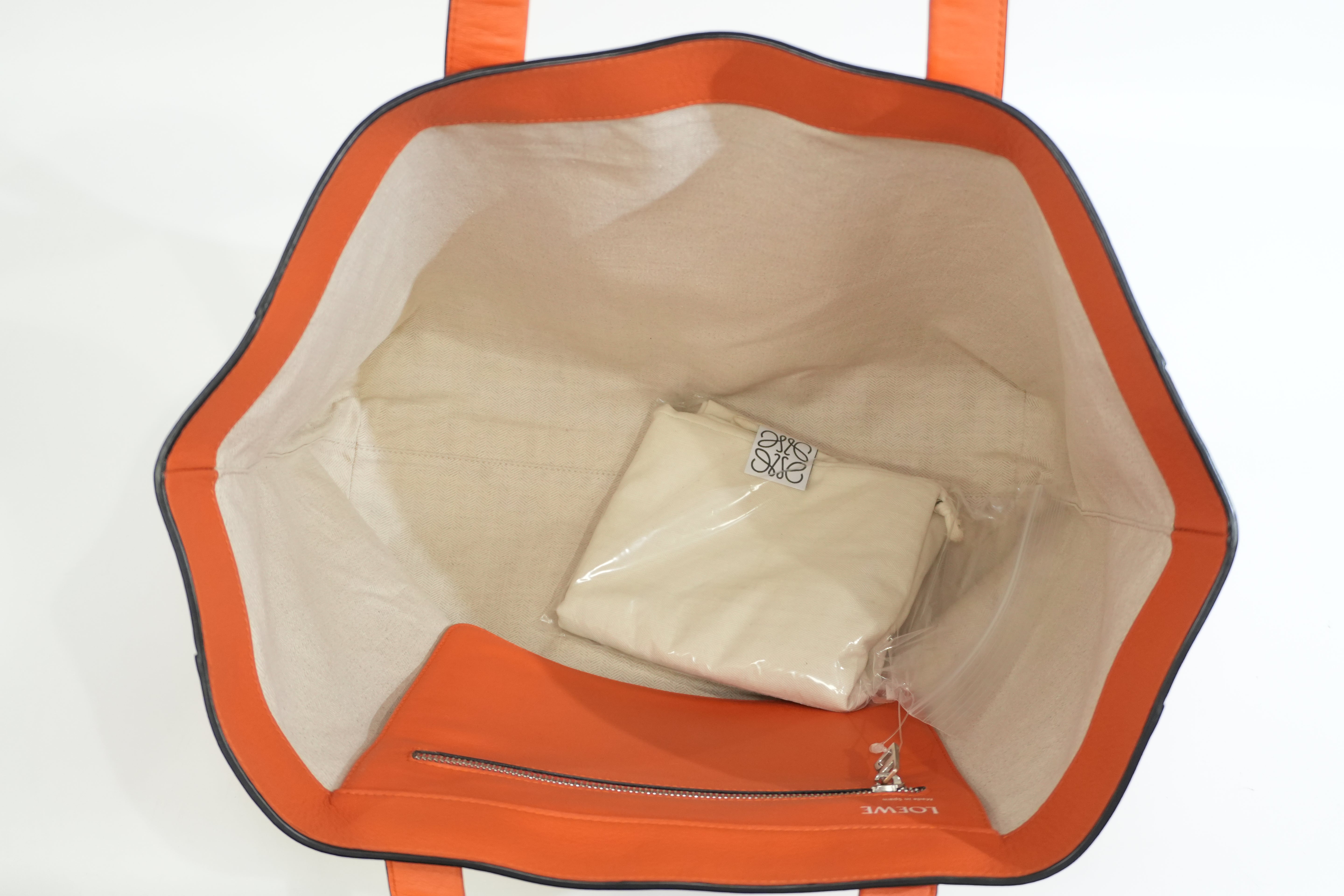 Pre-owned Loewe East West Tote Bag Orange