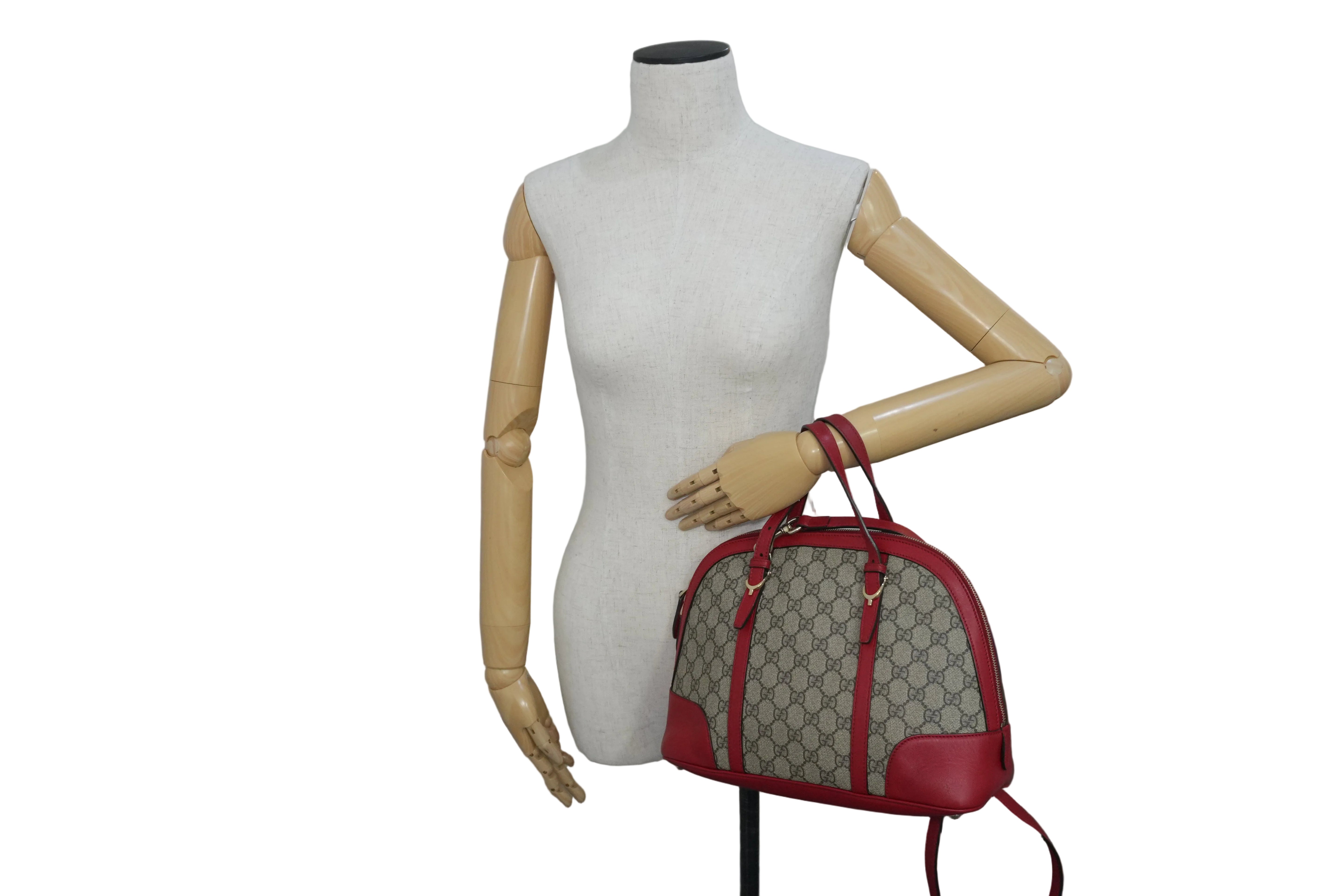 Pre-owned Gucci Two Way Domed Shoulder Bag Red