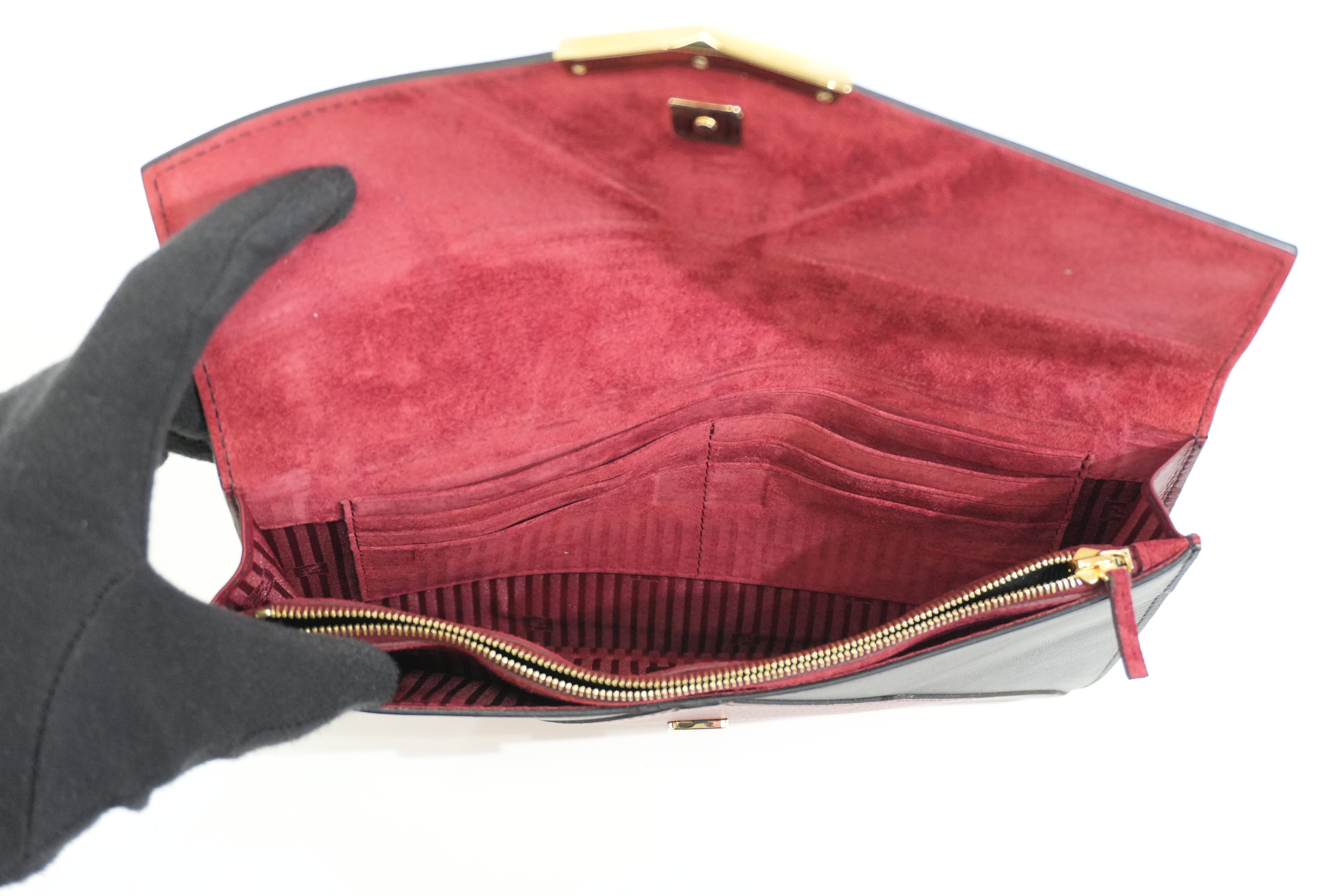 Pre-owned Fendi 2Jours Clutch Bag Pink and Pink