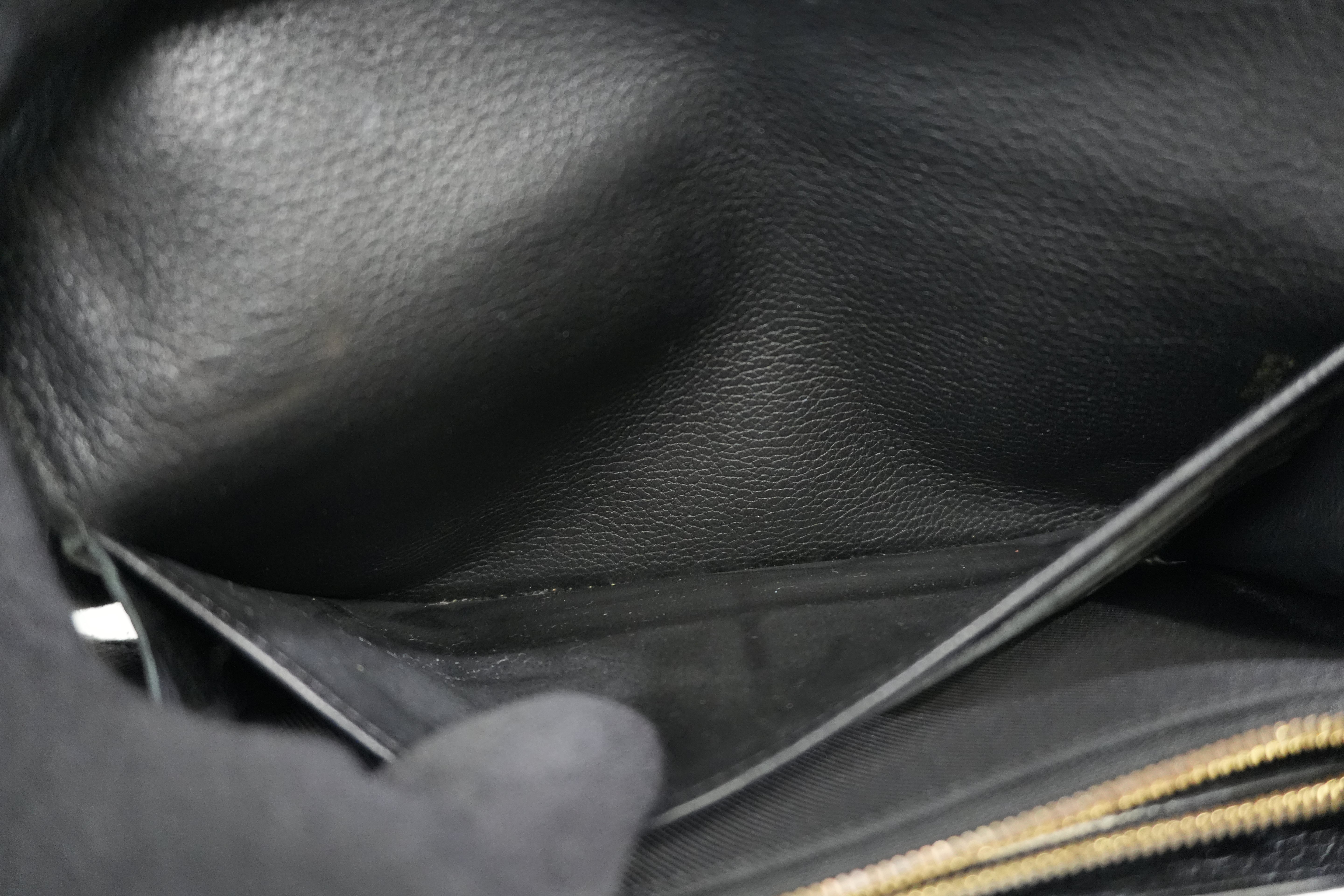 Pre-owned Louis Vuitton Leather Porte Feuille Lockeme Long Wallet Black