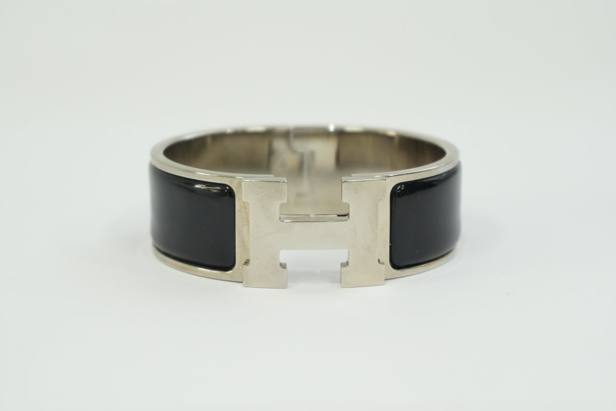 Pre-Owned Hermes Clic Clac Big Bracelet Black