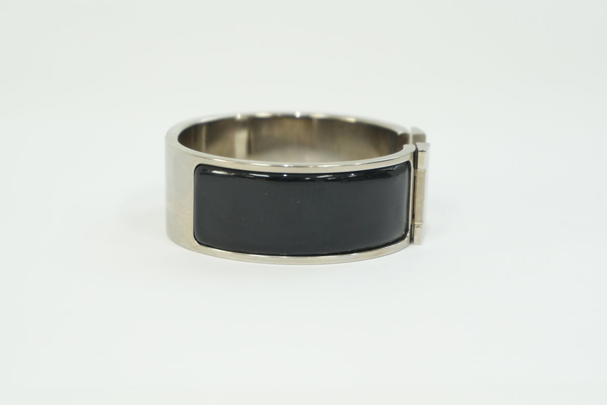 Pre-Owned Hermes Clic Clac Big Bracelet Black