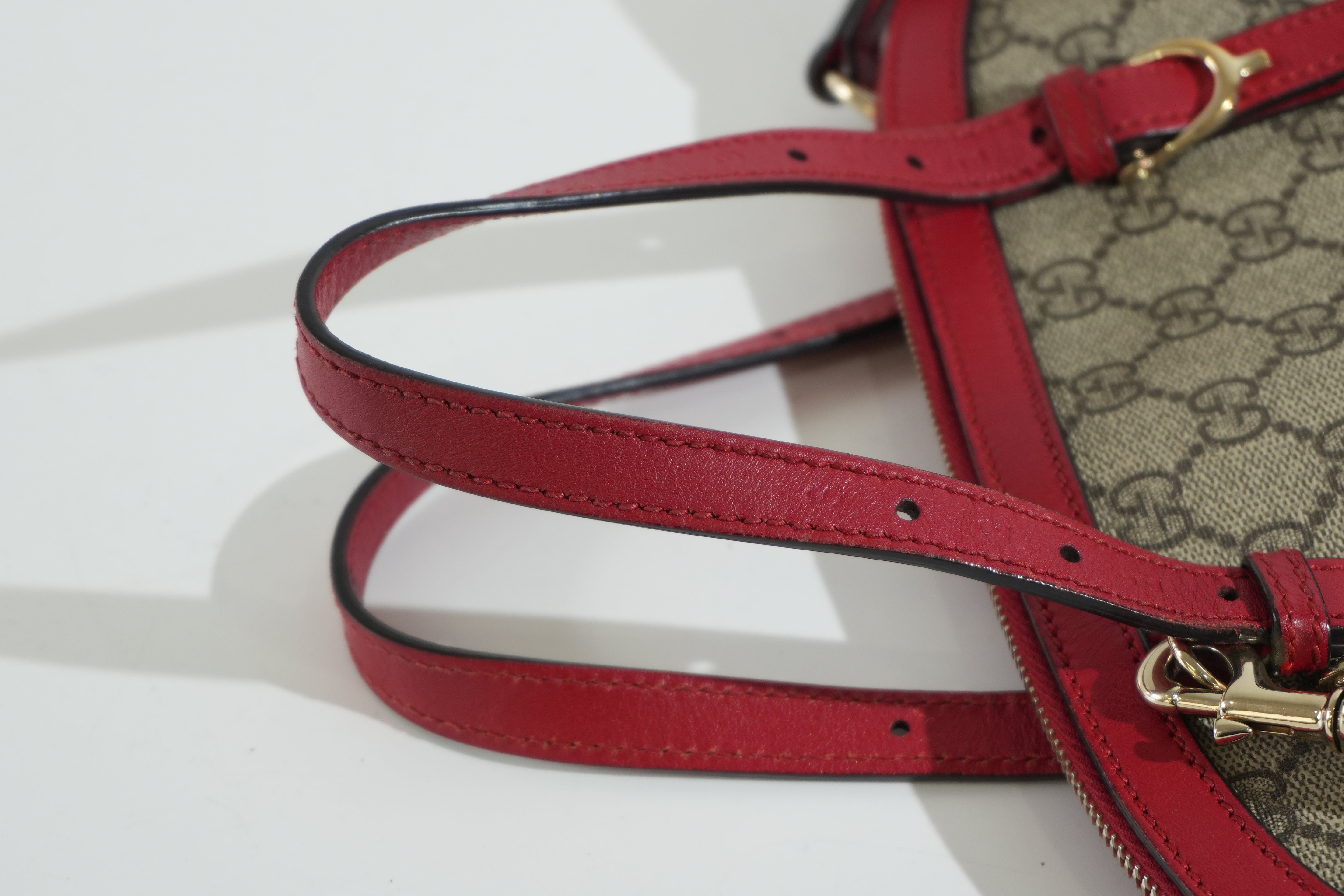 Pre-owned Gucci Two Way Domed Shoulder Bag Red