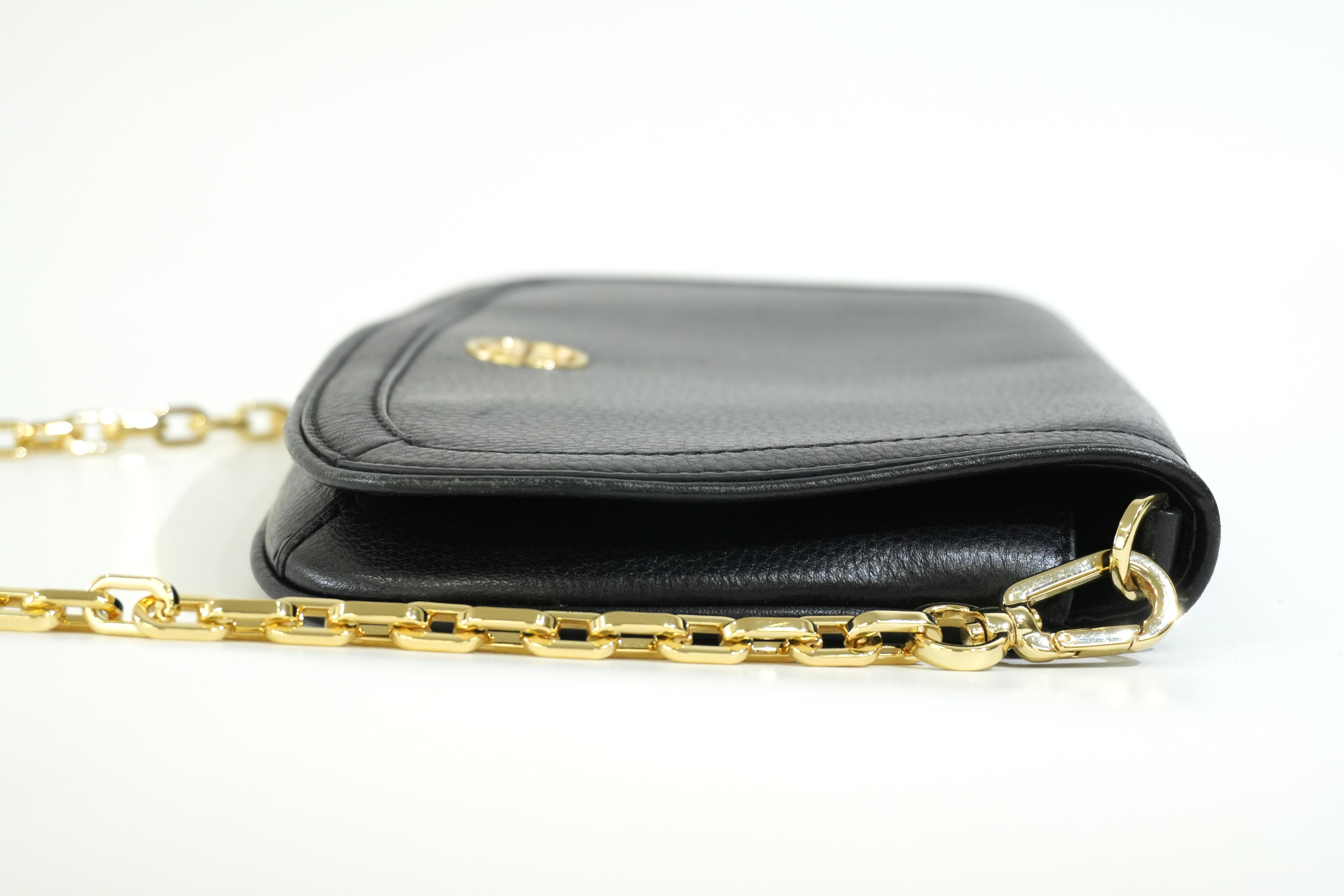 Pre-owned Tory Burch Chain Shoulder Bag Black