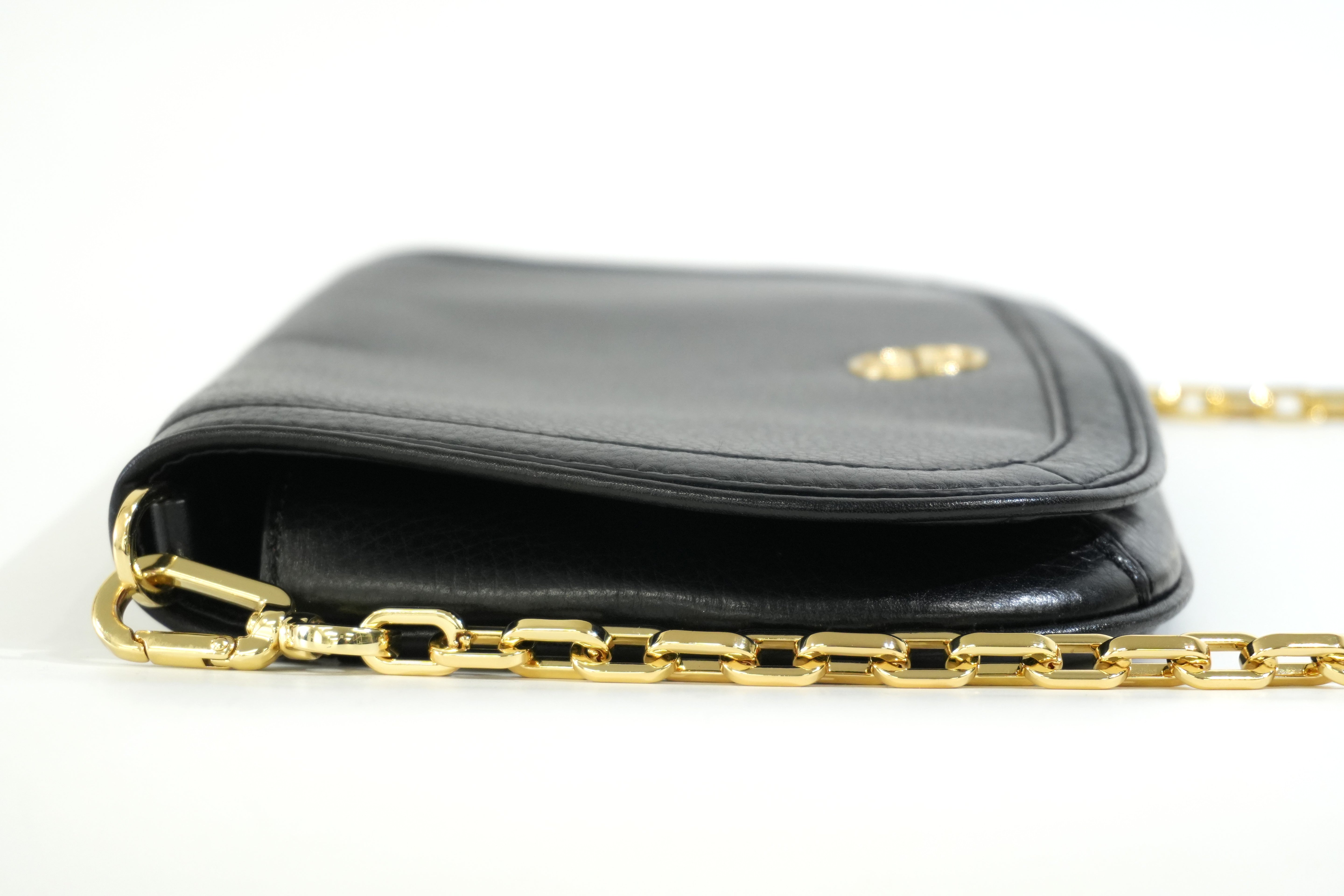 Pre-owned Tory Burch Chain Shoulder Bag Black