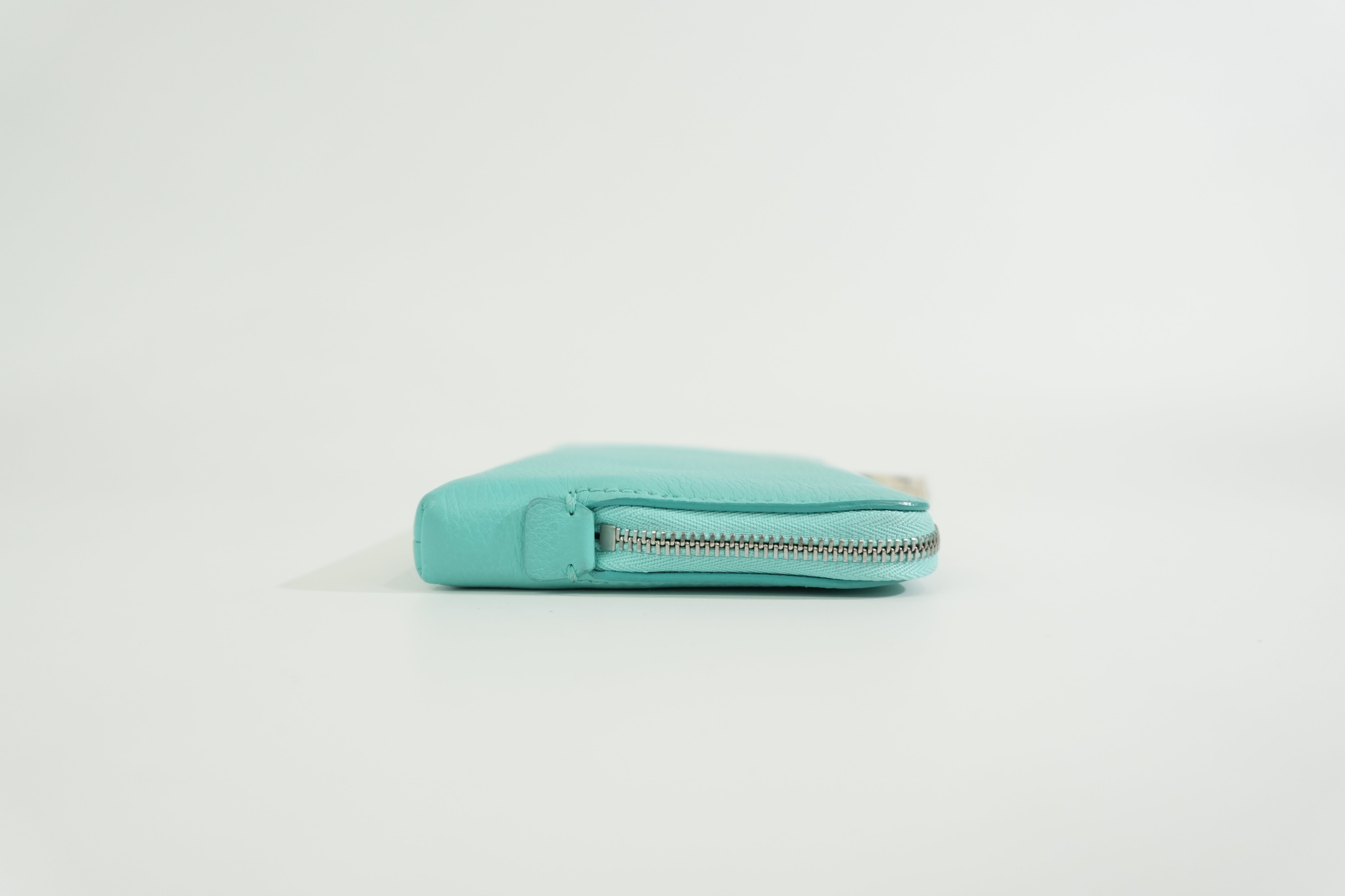 Pre-owned Tiffany & Co. Zippy Wallet Green