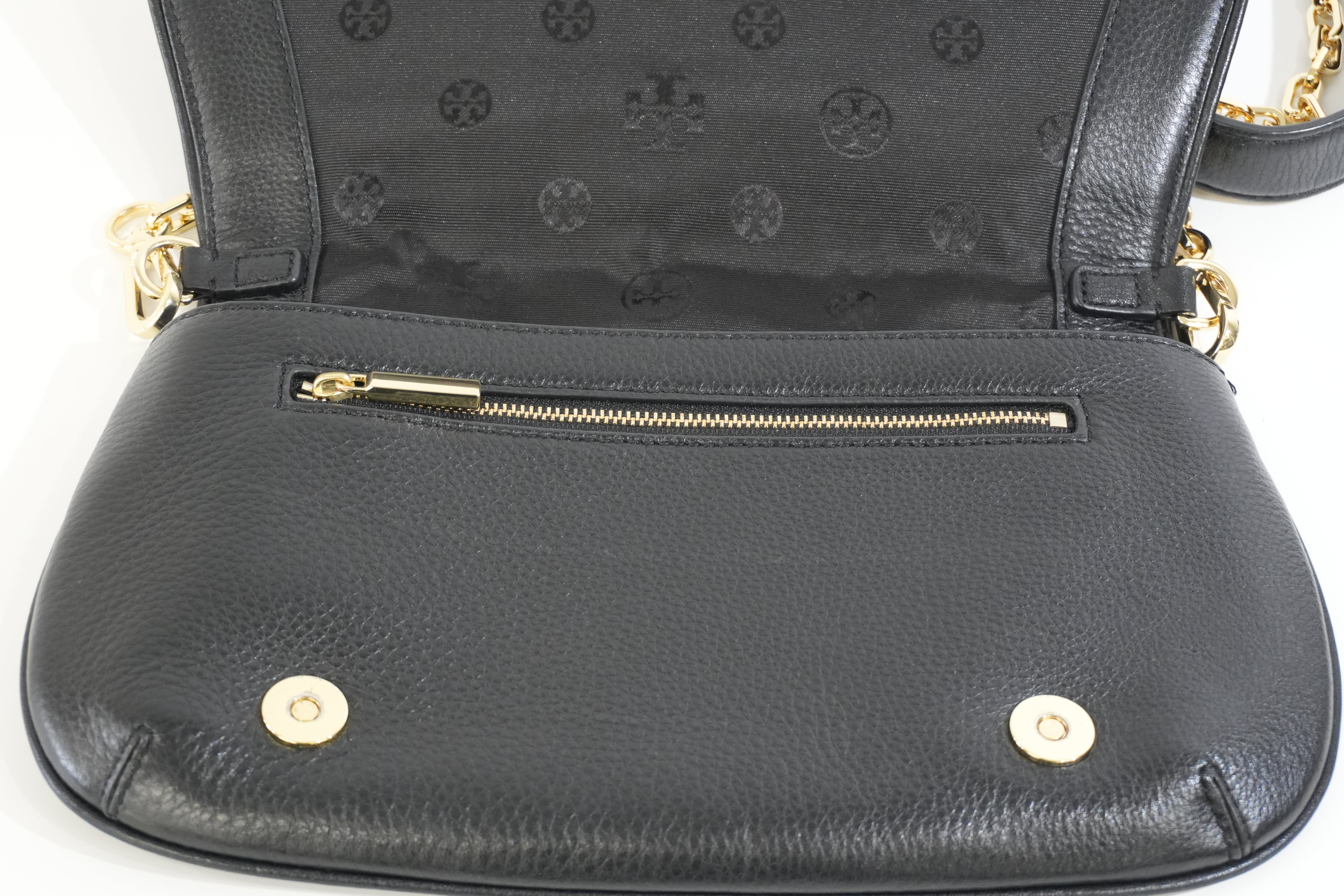 Pre-owned Tory Burch Chain Shoulder Bag Black