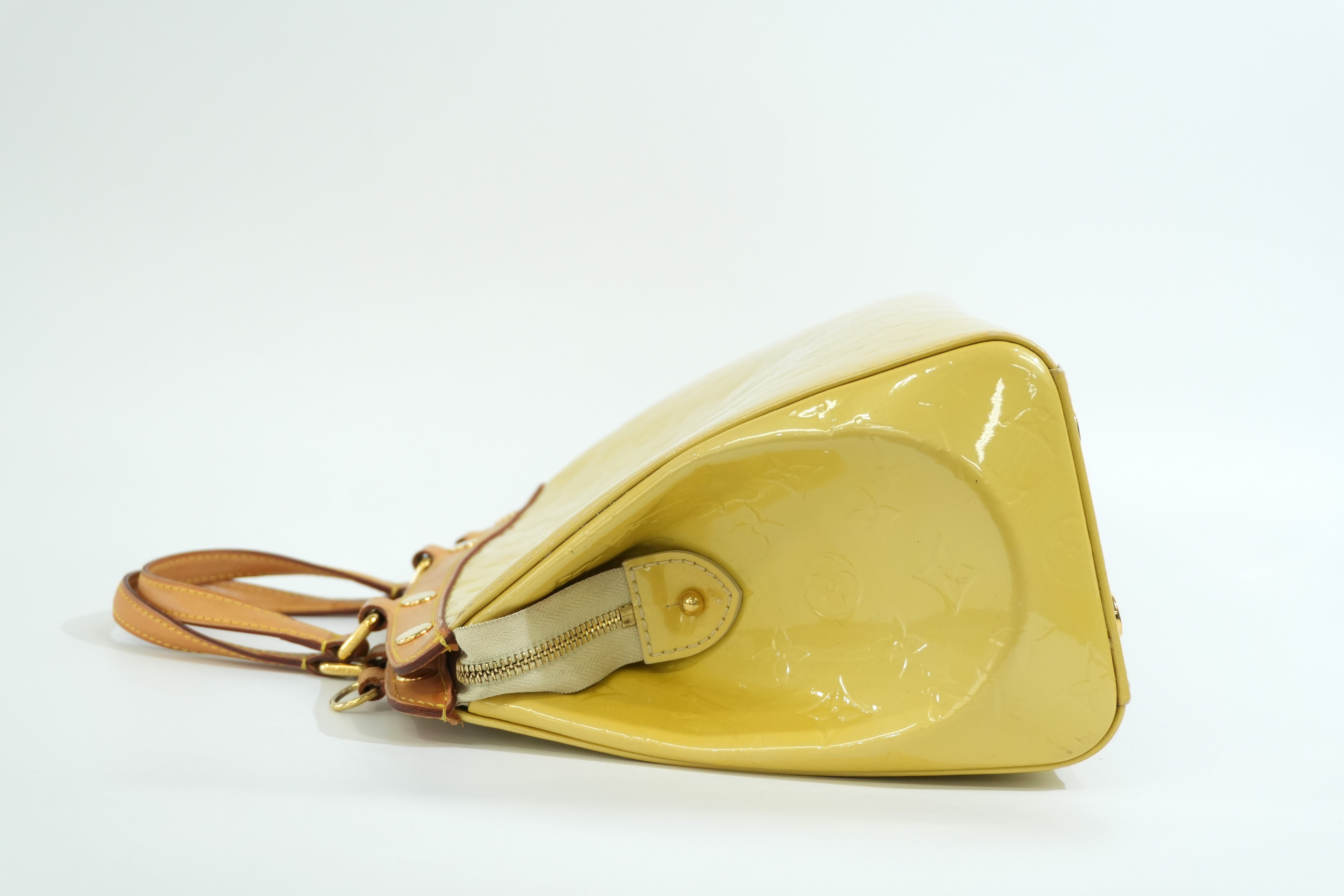 Pre-owned Louis Vuitton Vernis Handbag Yellow