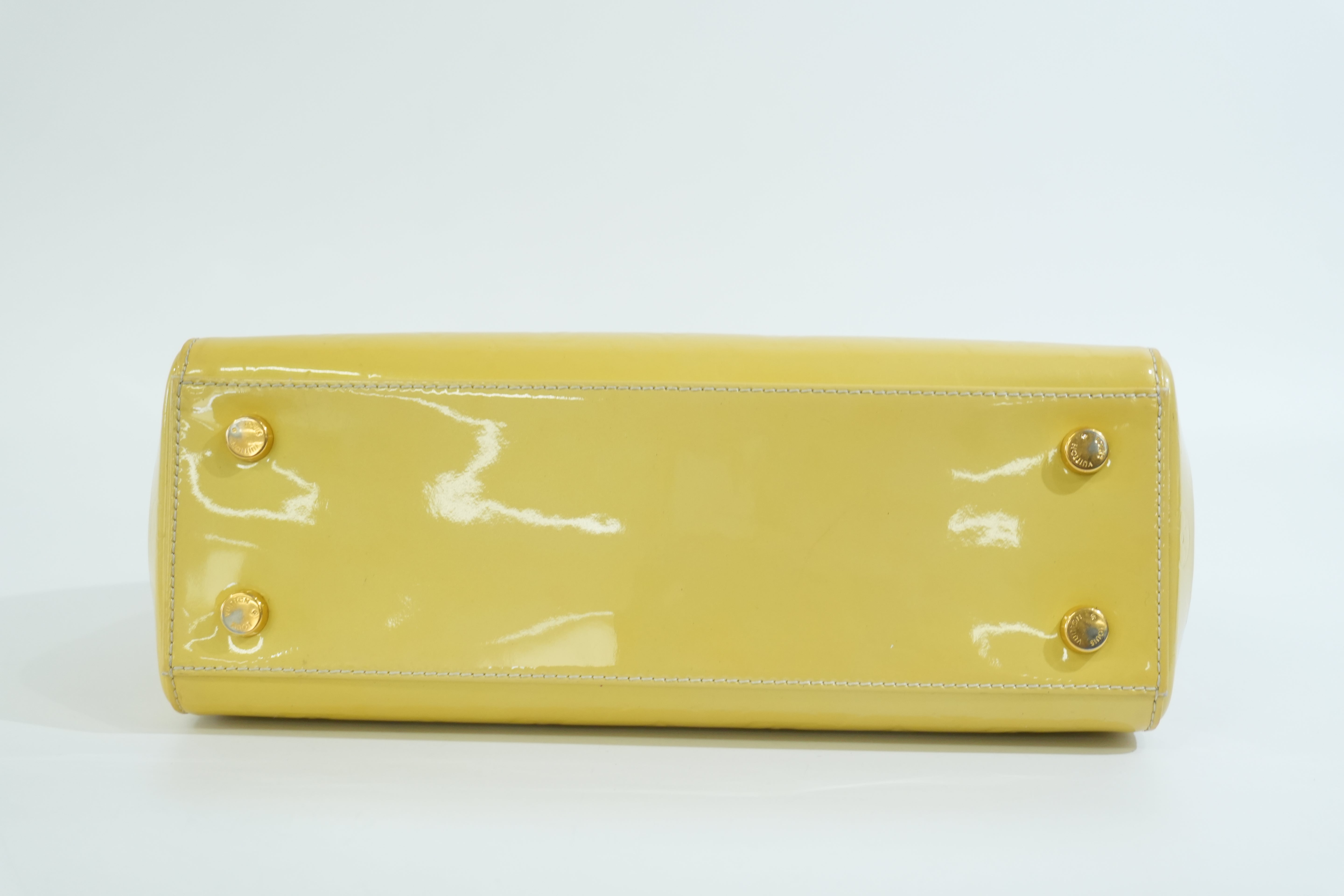 Pre-owned Louis Vuitton Vernis Handbag Yellow