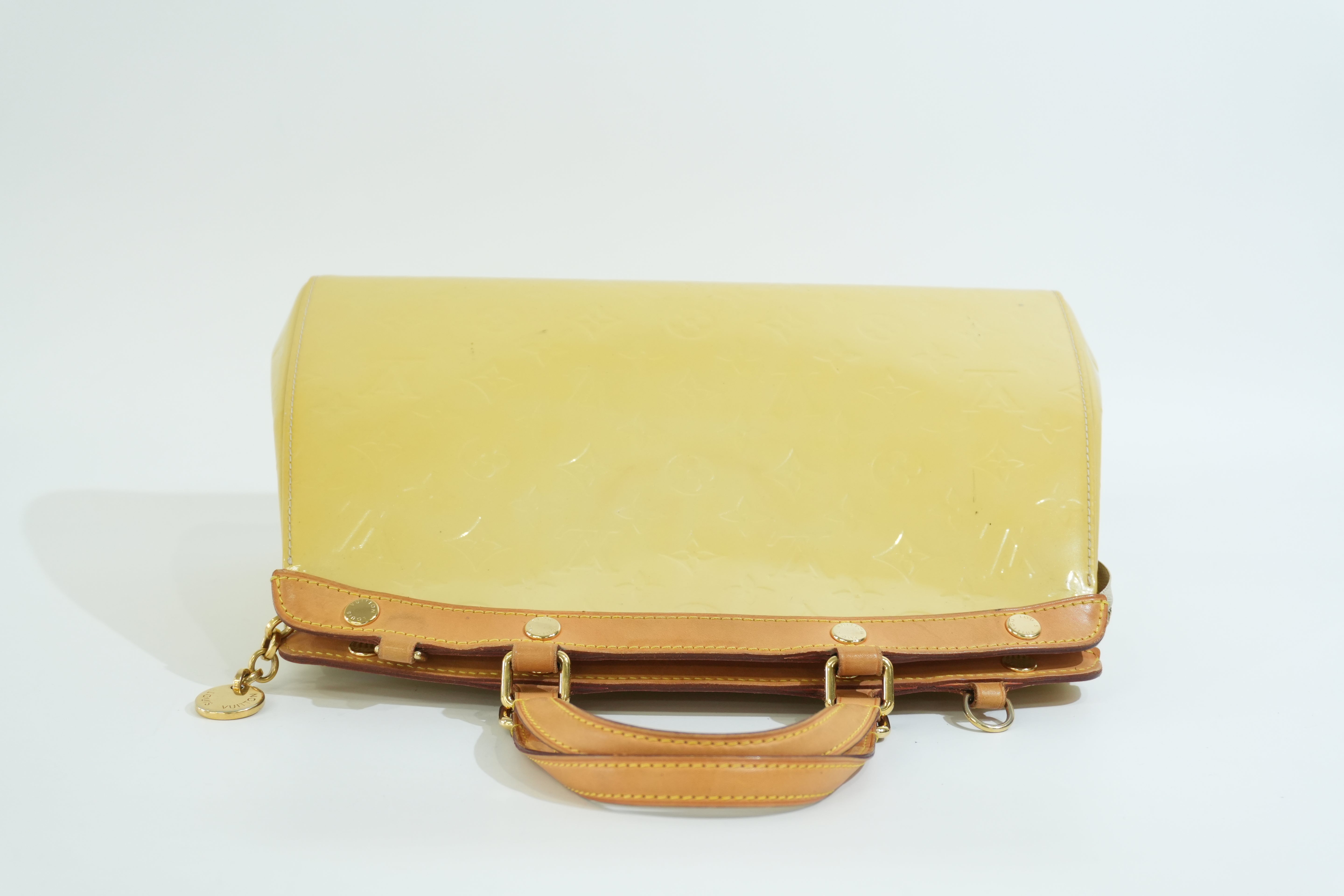 Pre-owned Louis Vuitton Vernis Handbag Yellow