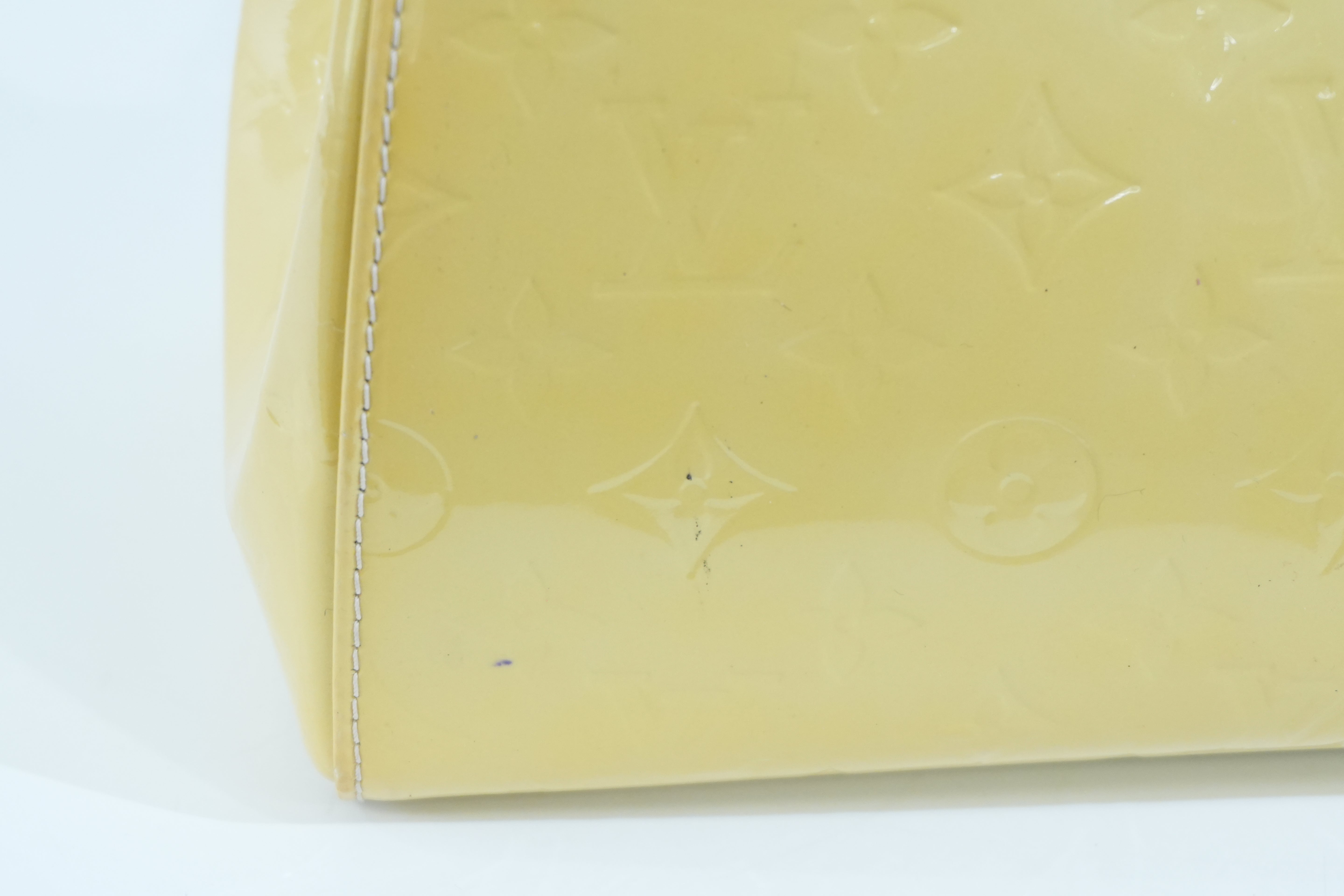 Pre-owned Louis Vuitton Vernis Handbag Yellow