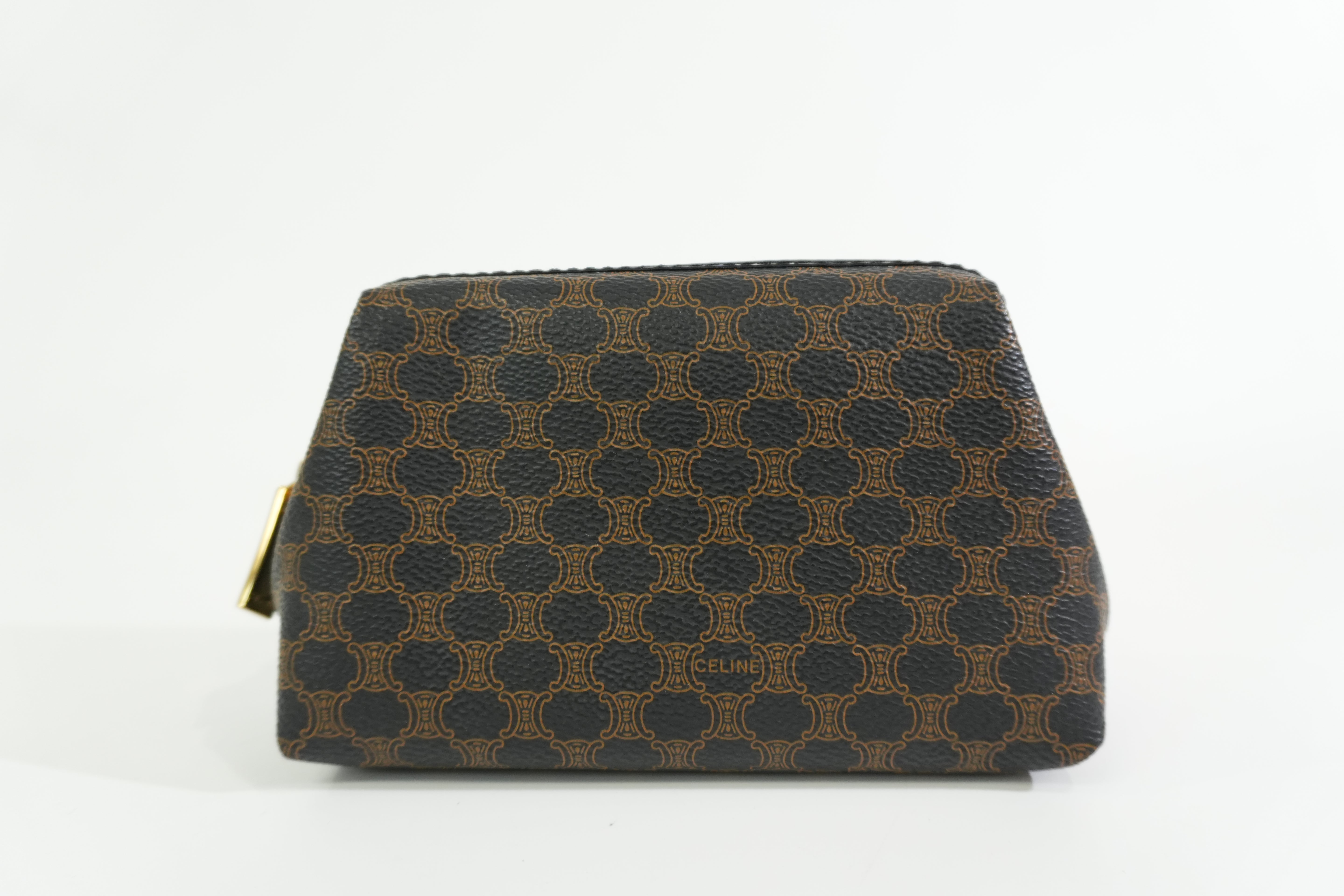 Pre-owned Celine Macadam Pouch Black