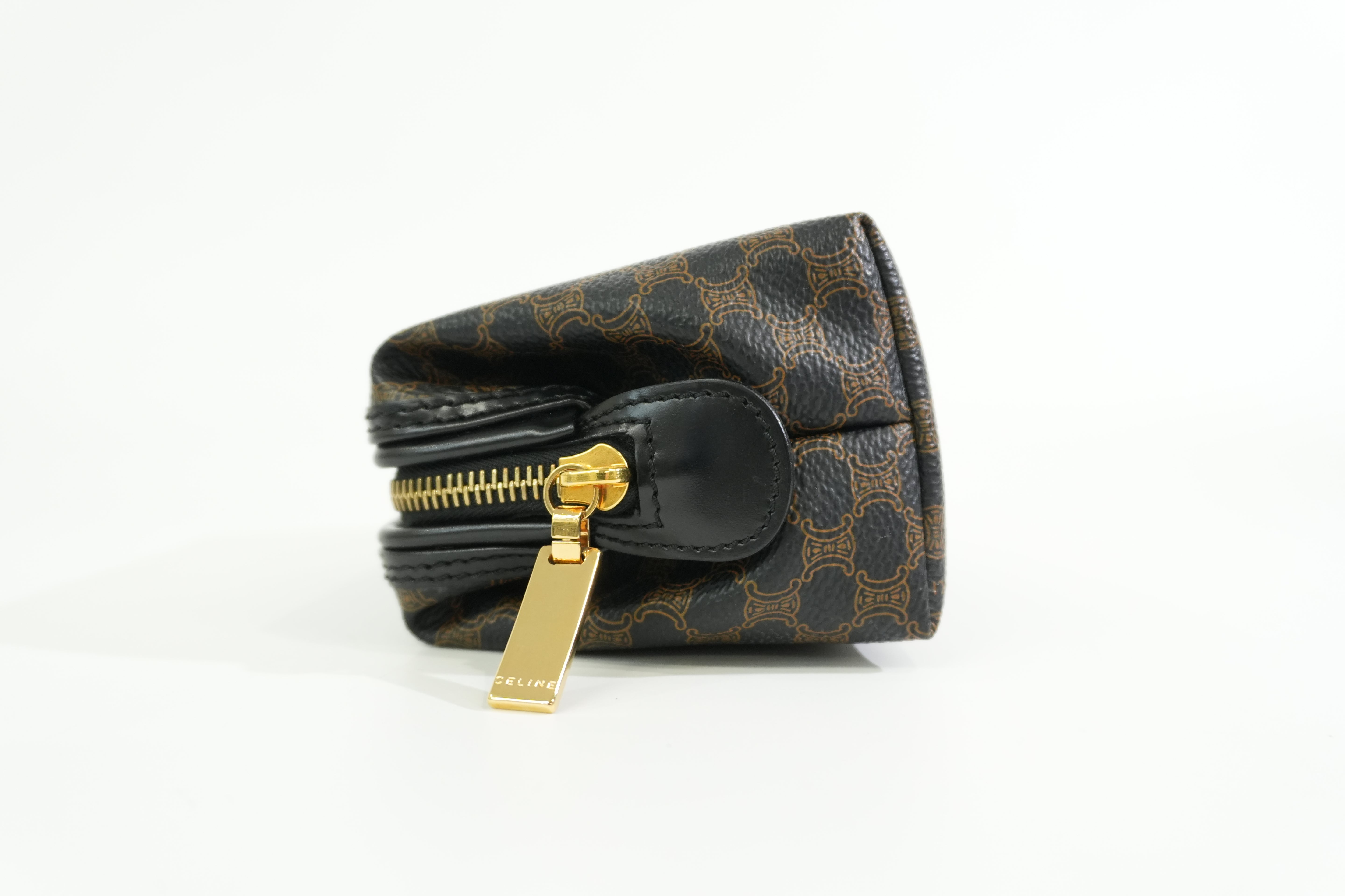 Pre-owned Celine Macadam Pouch Black