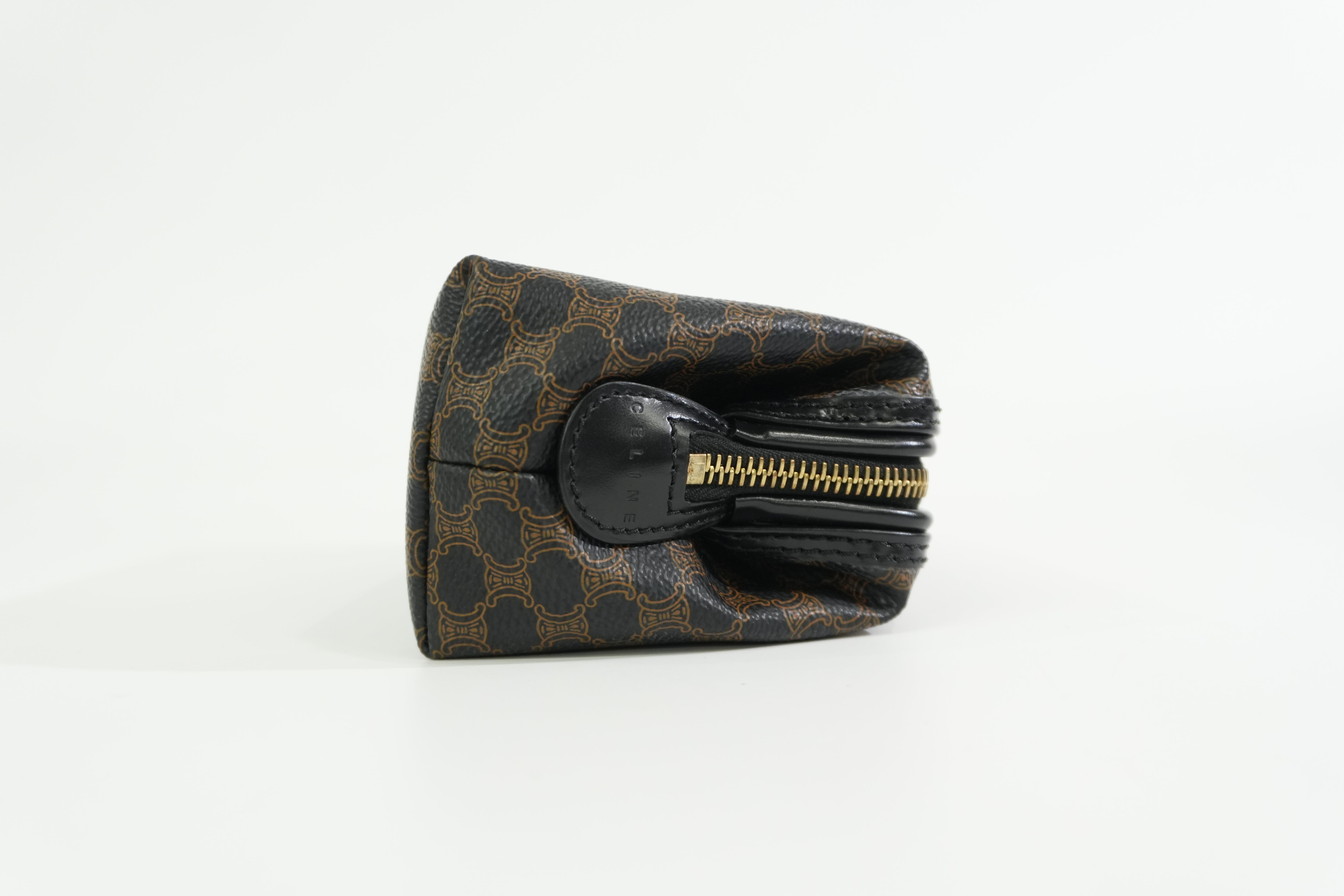 Pre-owned Celine Macadam Pouch Black