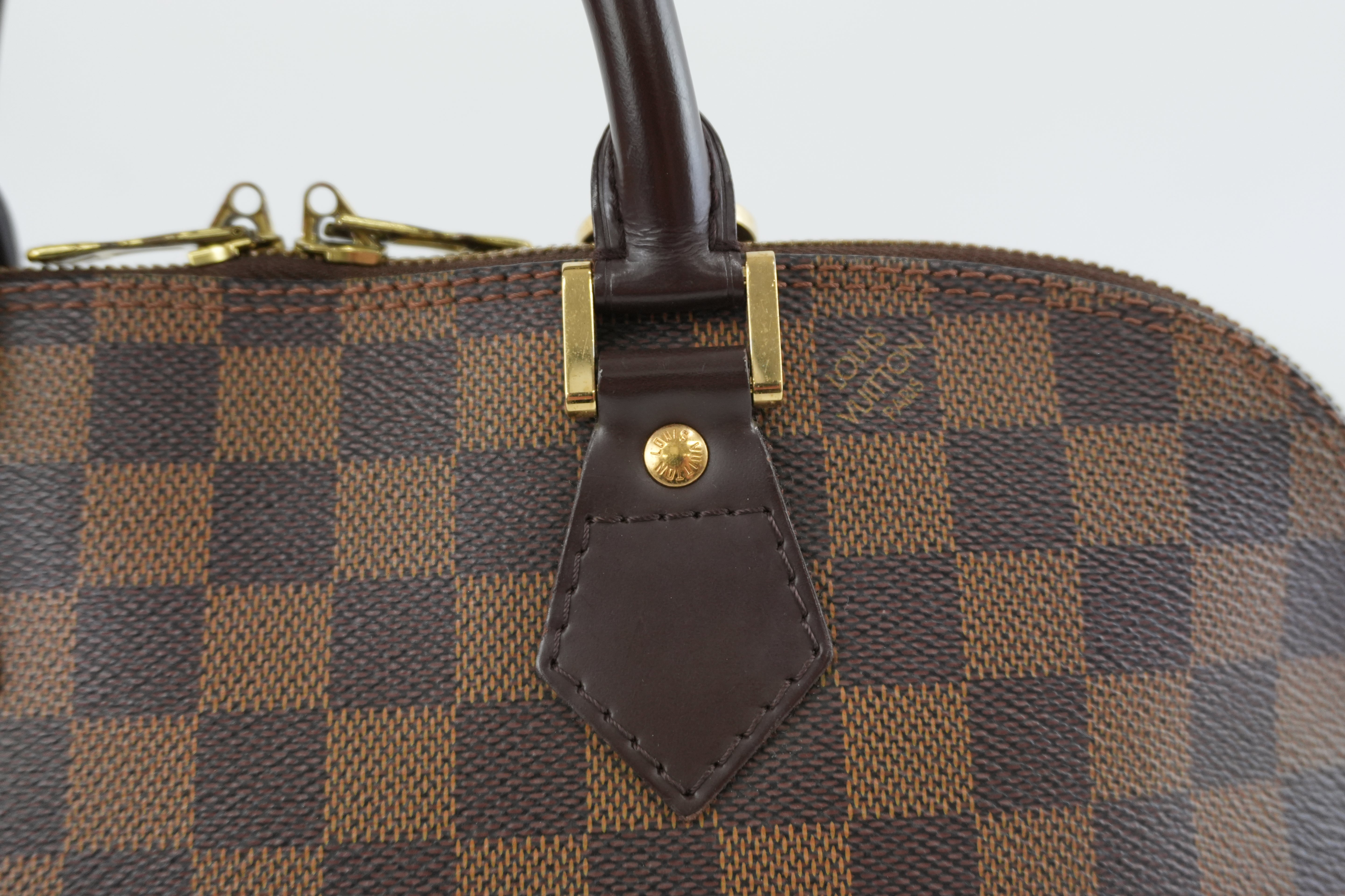 Louis Vuitton Damier Ebene Alma PM Handbag Used