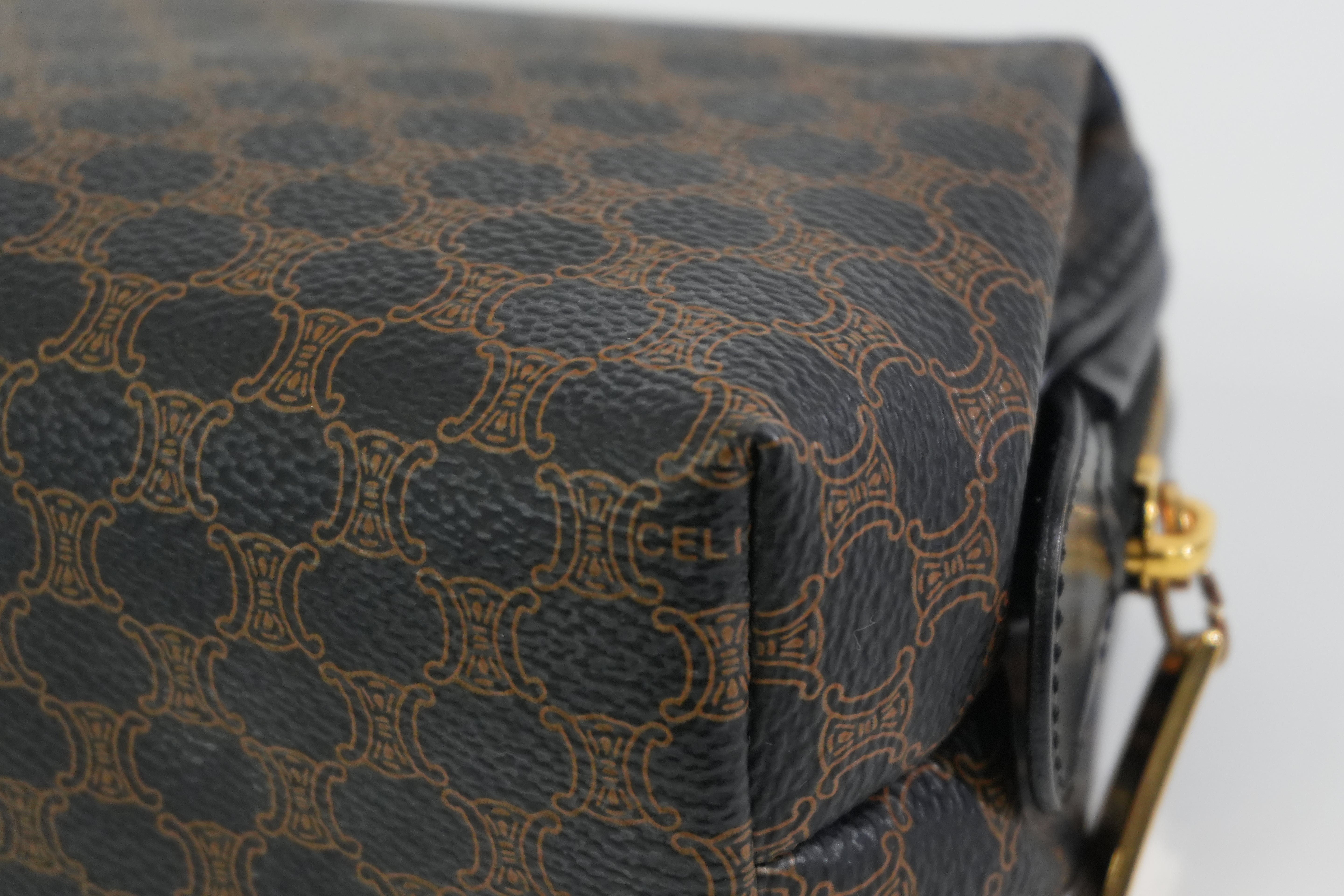 Pre-owned Celine Macadam Pouch Black