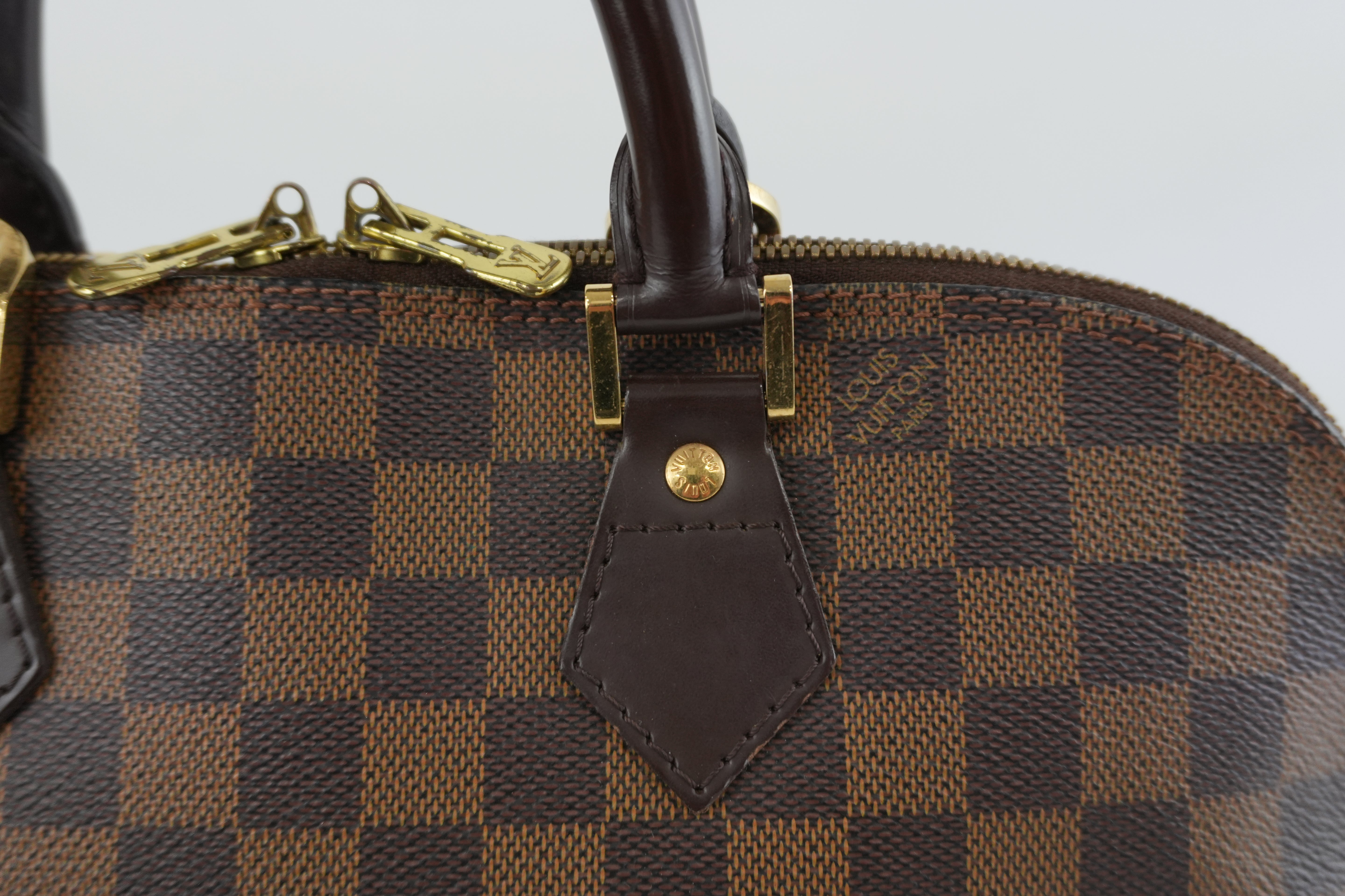 Louis Vuitton Damier Ebene Alma PM Handbag Used
