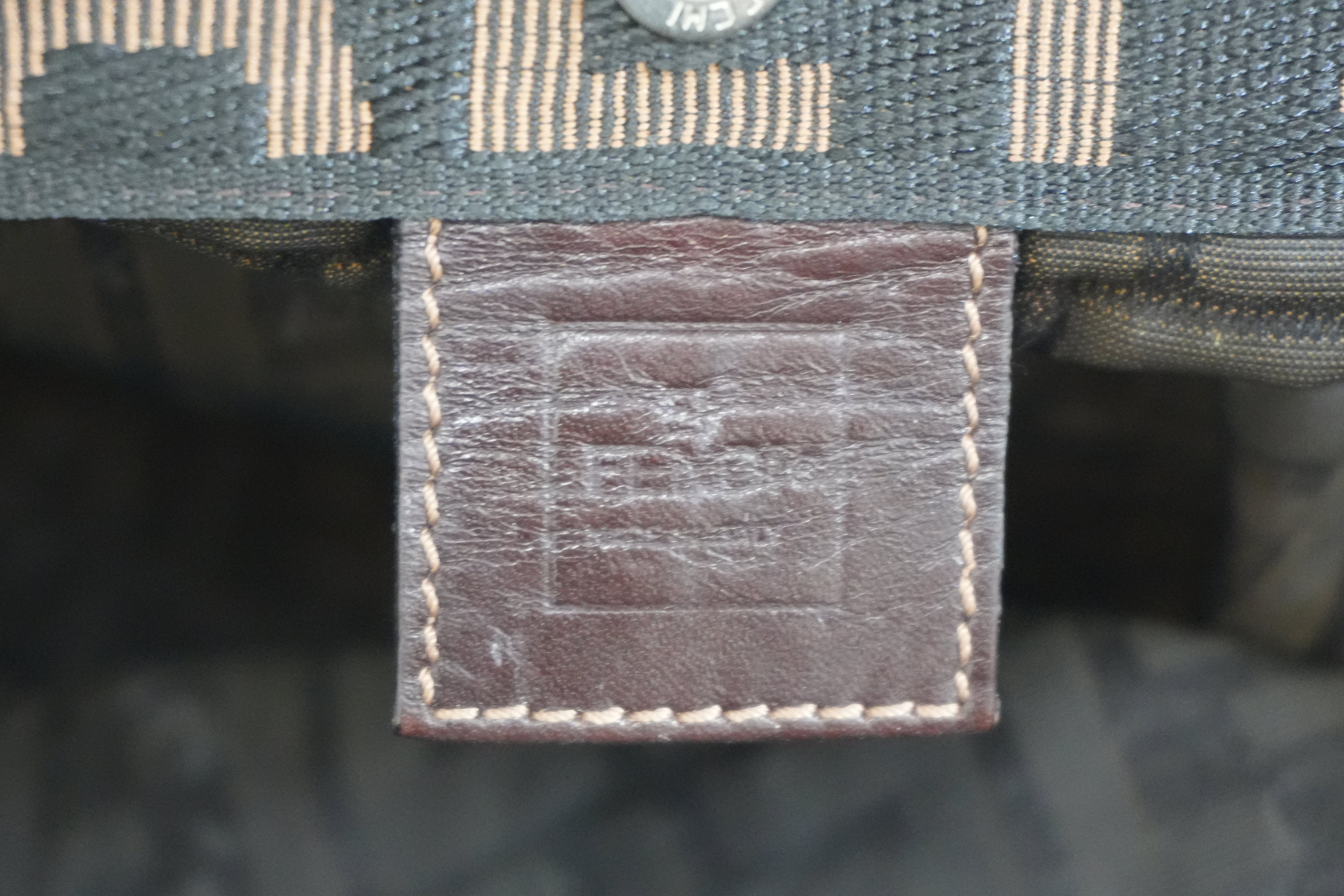 Pre-owned Fendi Zucca Small Tote Bag Brown