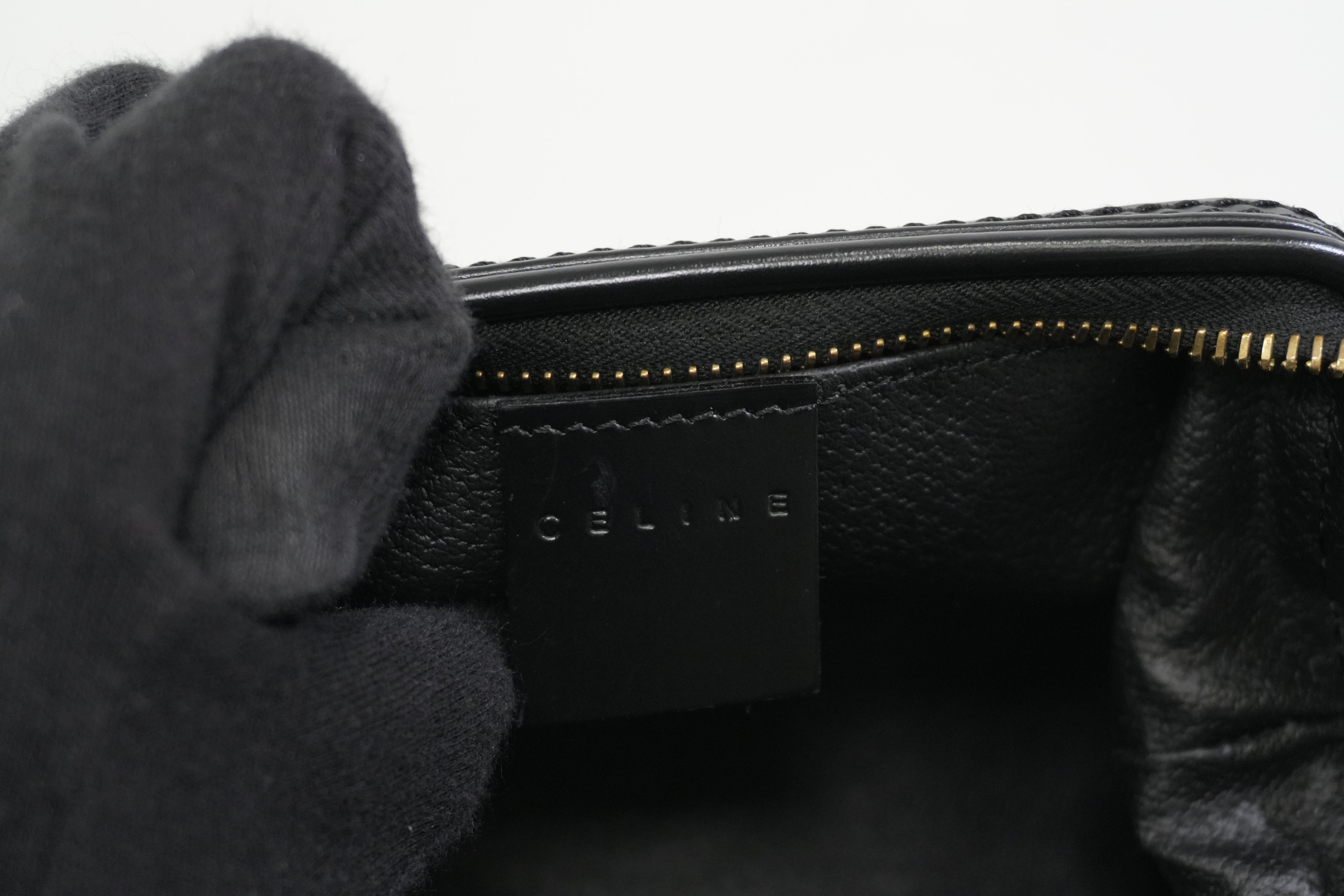 Pre-owned Celine Macadam Pouch Black