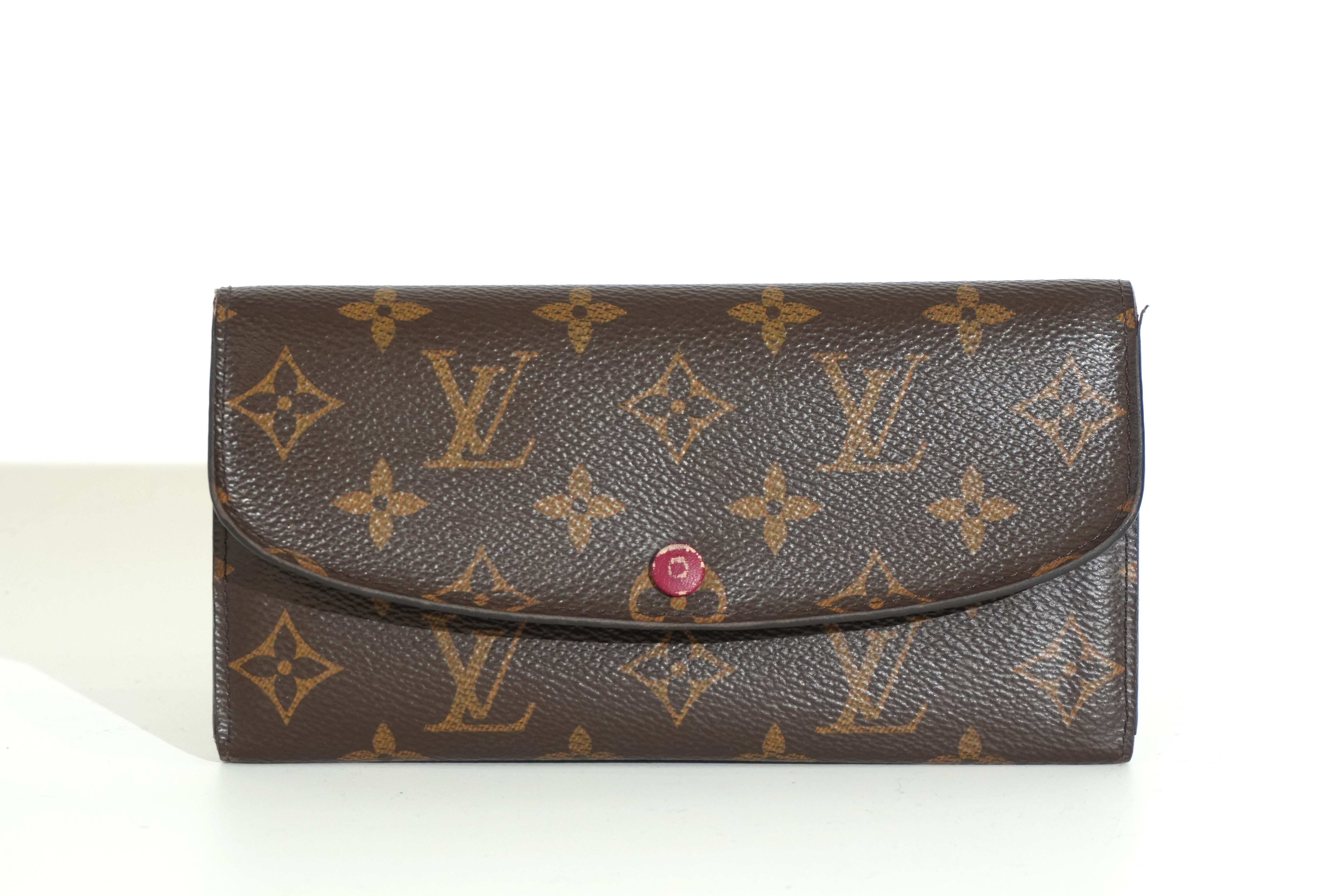 Pre-owned Louis Vuitton Monogram Emily Wallet Pink