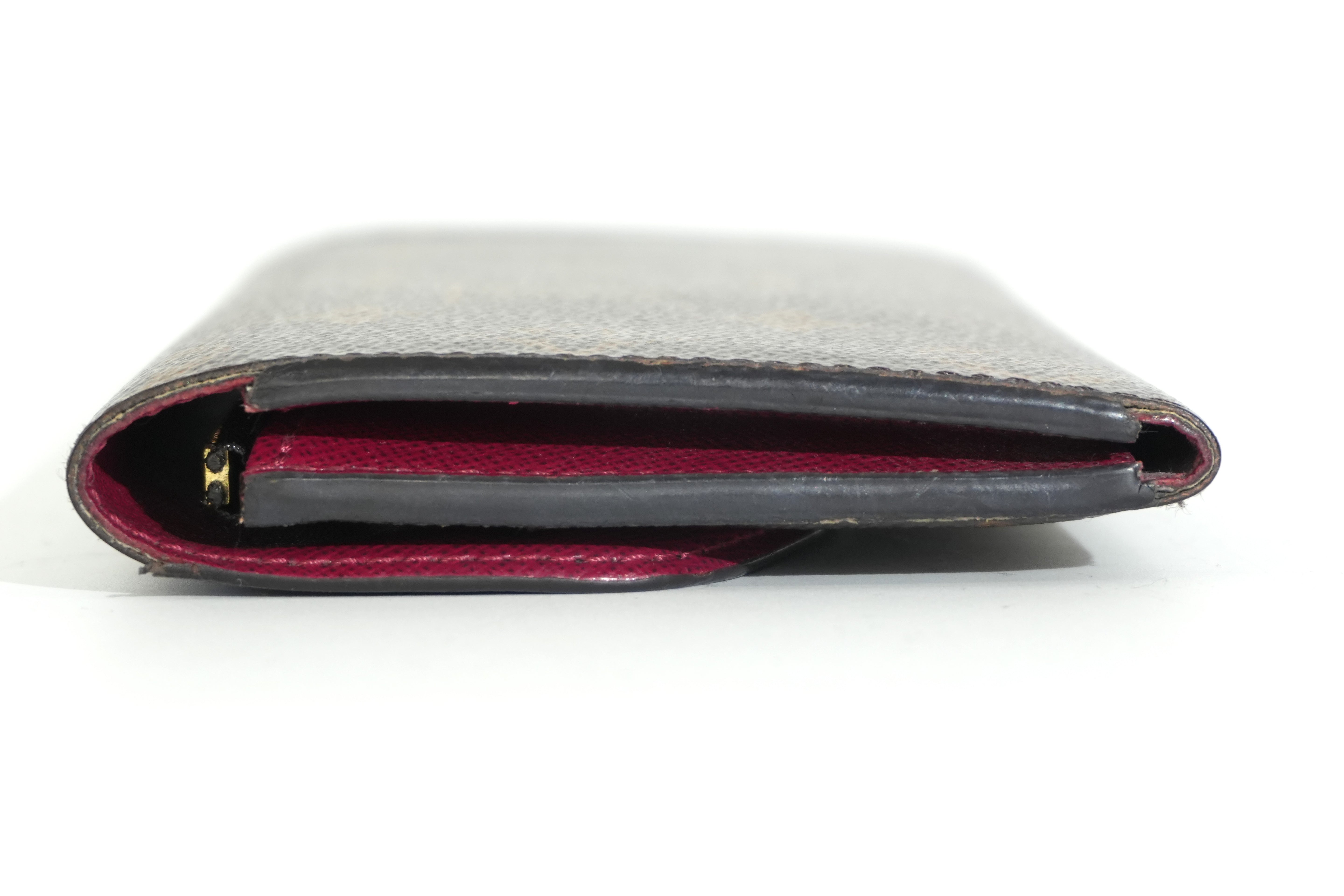 Pre-owned Louis Vuitton Monogram Emily Wallet Pink