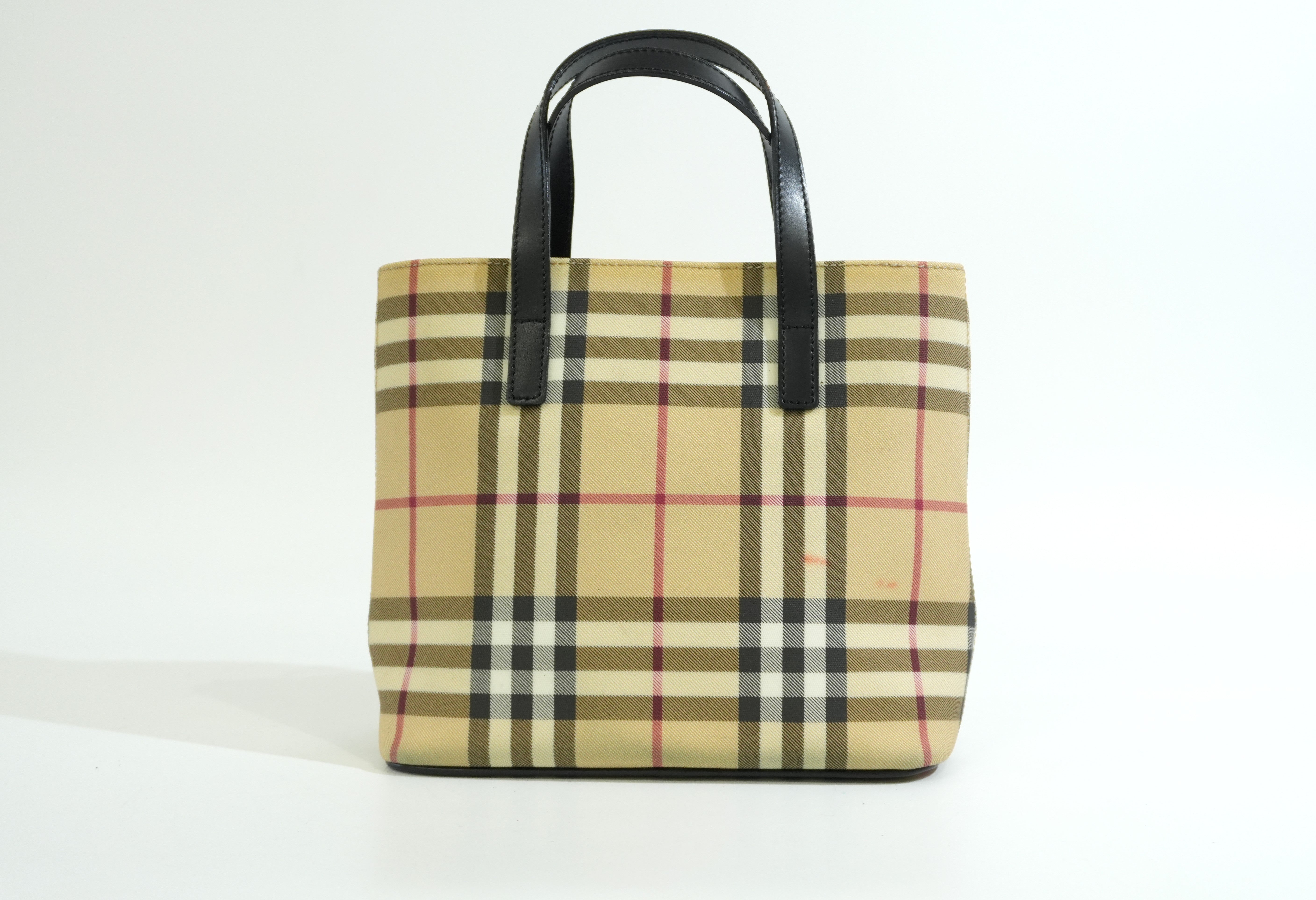 Pre-owned Burberry Nova Check Handbag Beige