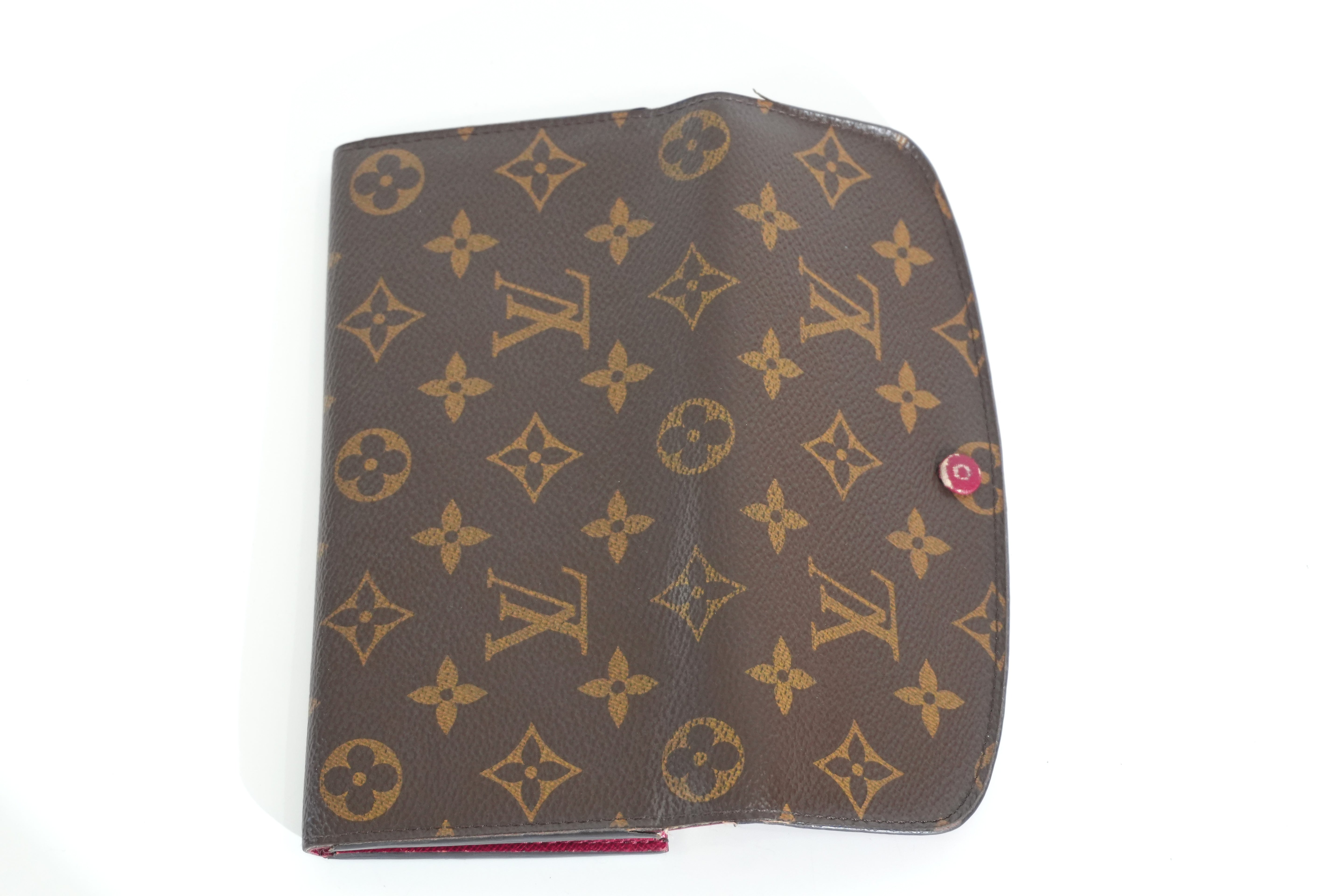 Pre-owned Louis Vuitton Monogram Emily Wallet Pink