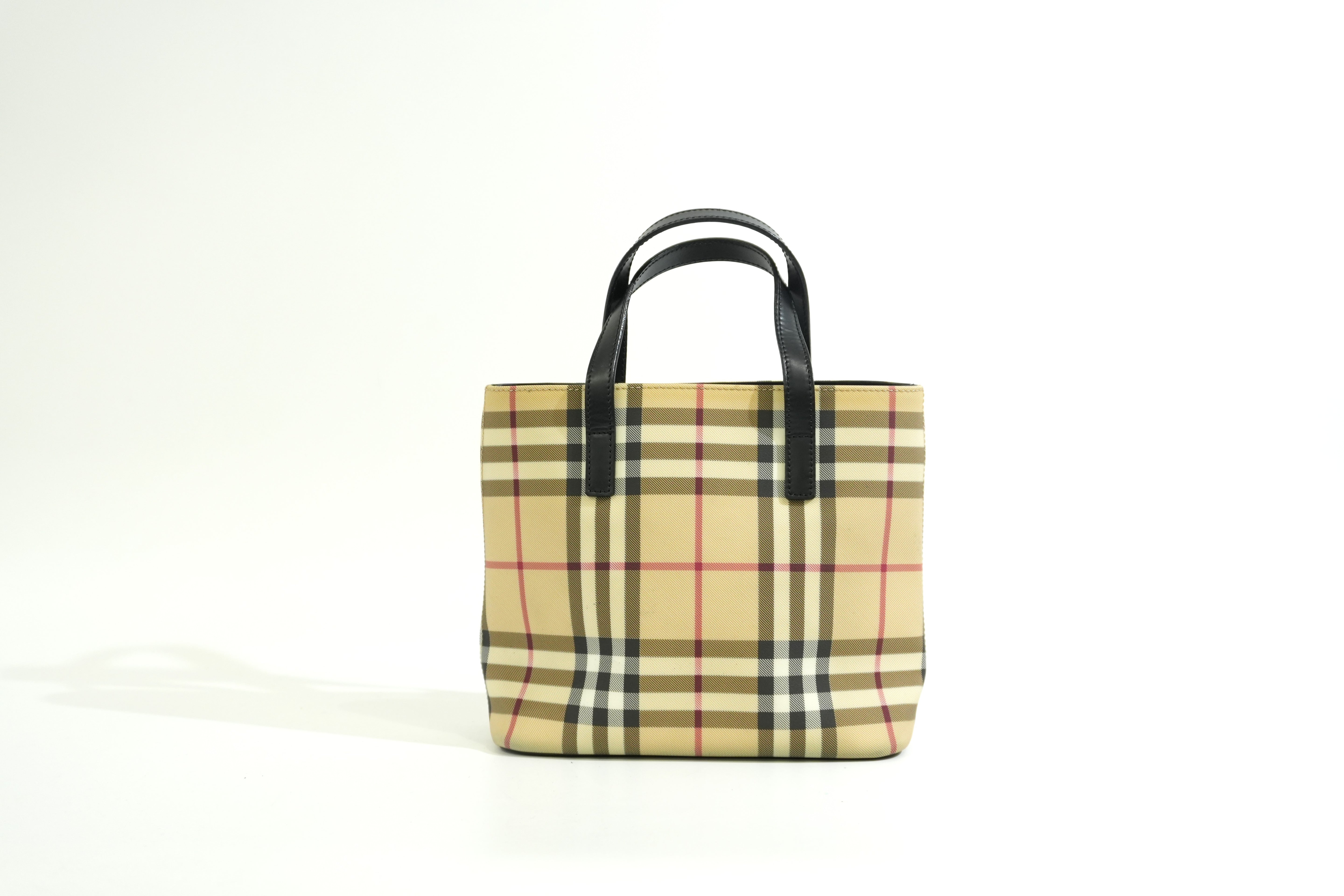 Pre-owned Burberry Nova Check Handbag Beige