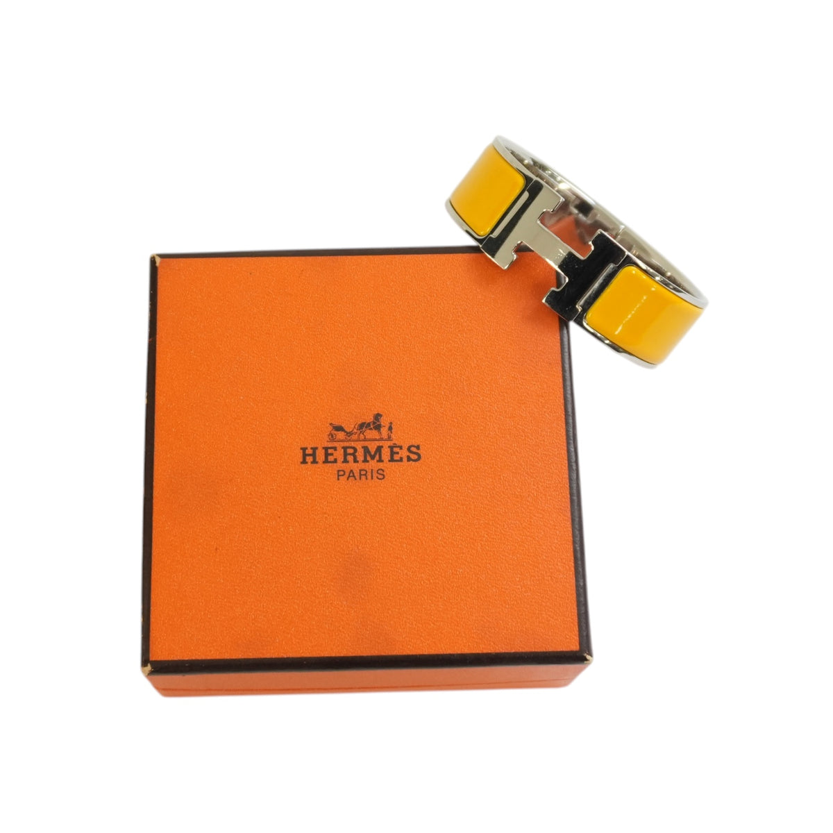Pre-Owned Hermes Clic Clac Bracelet Yellow