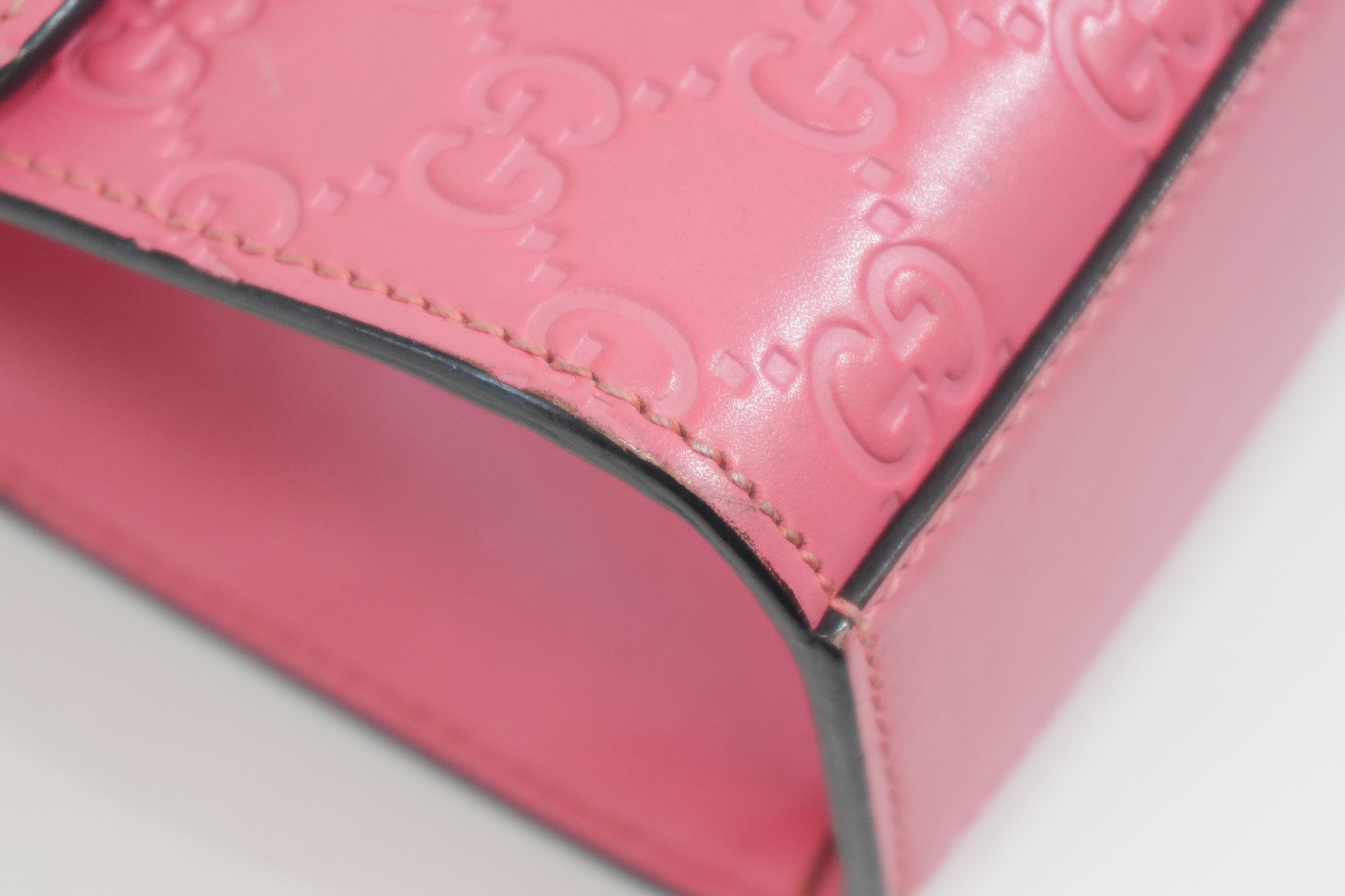 Pre-owned Gucci Small Padlock Bag Chain Shoulder Bag Pink