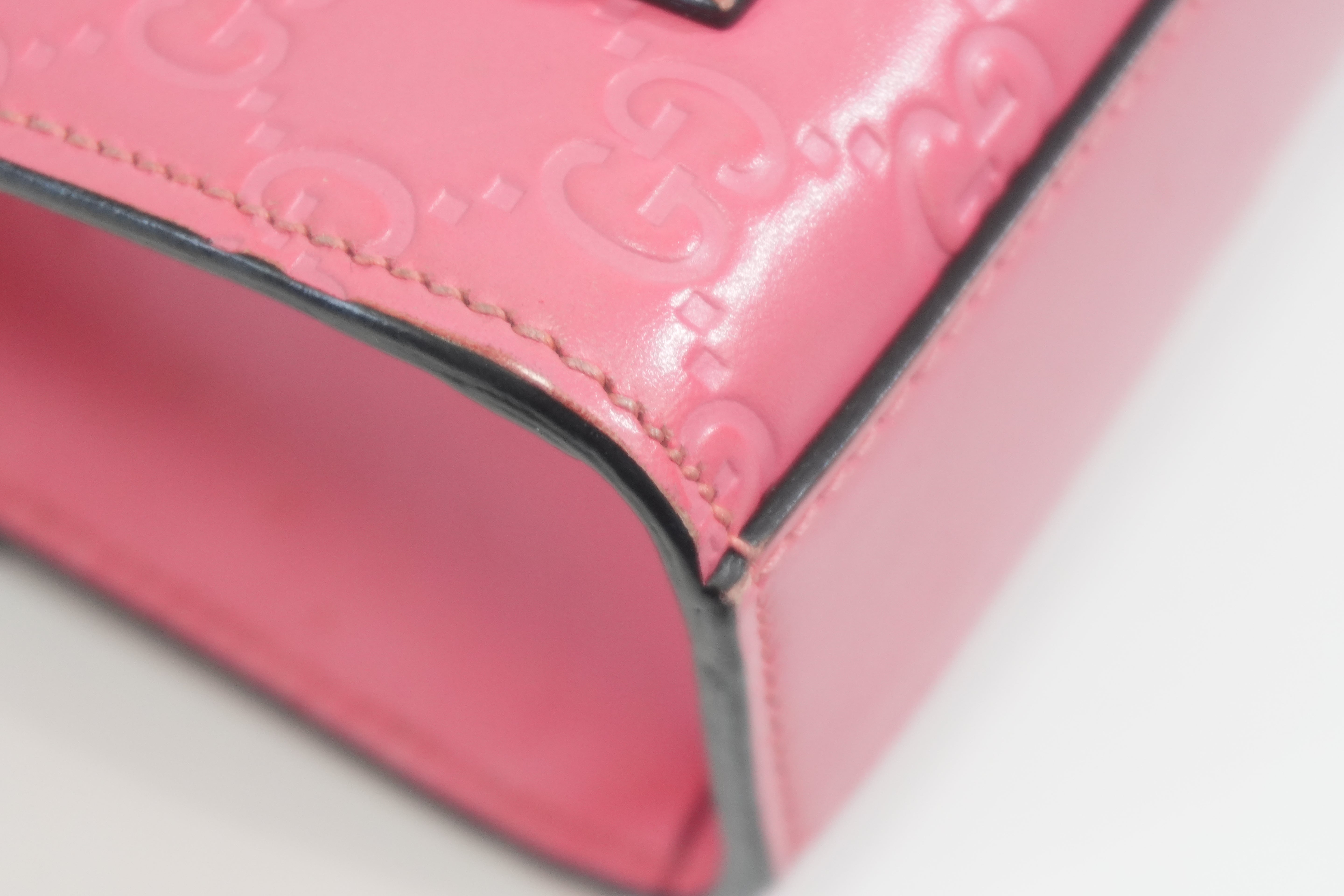 Pre-owned Gucci Small Padlock Bag Chain Shoulder Bag Pink