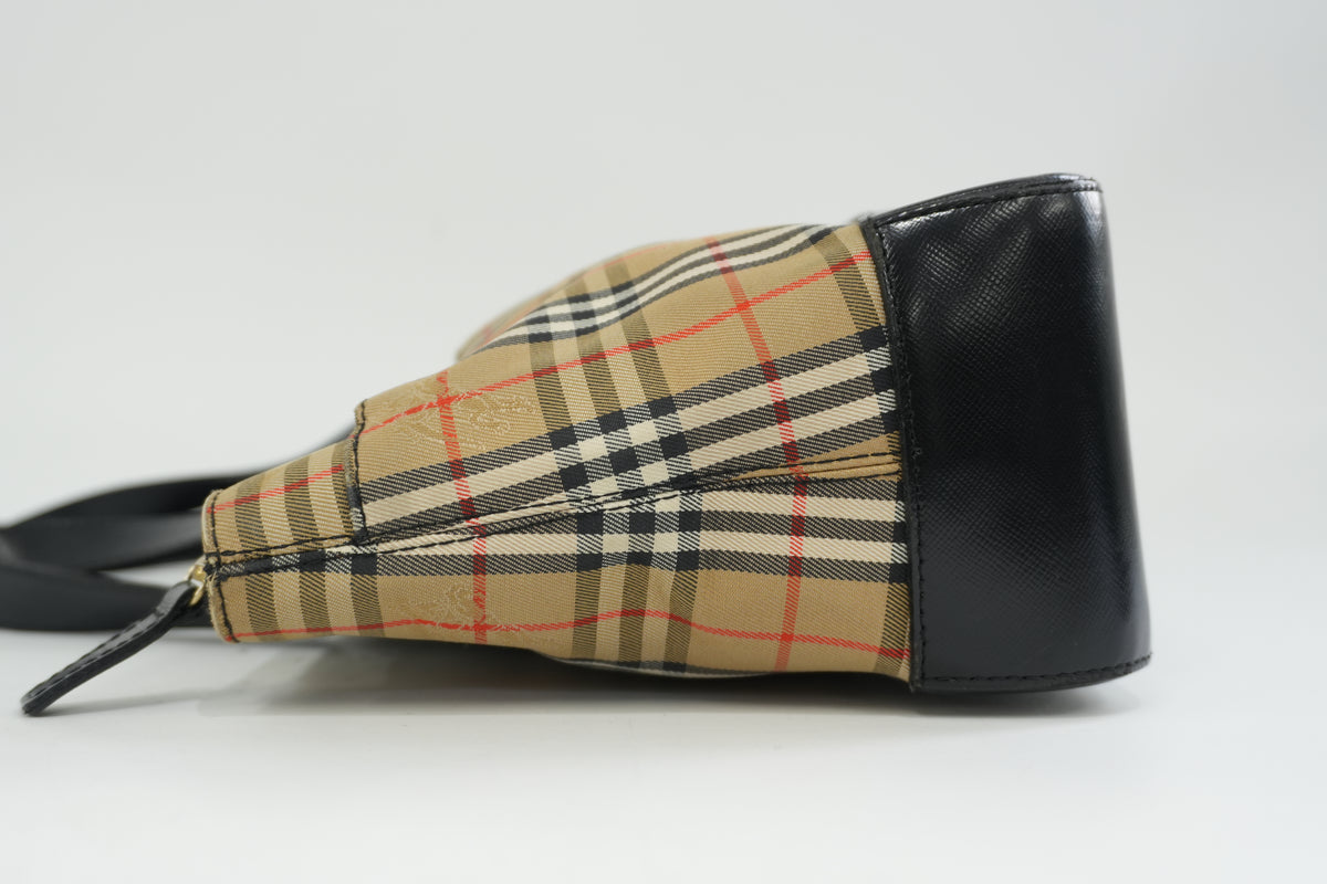 Pre-Owned Burberry Classic Check Handbag Beige