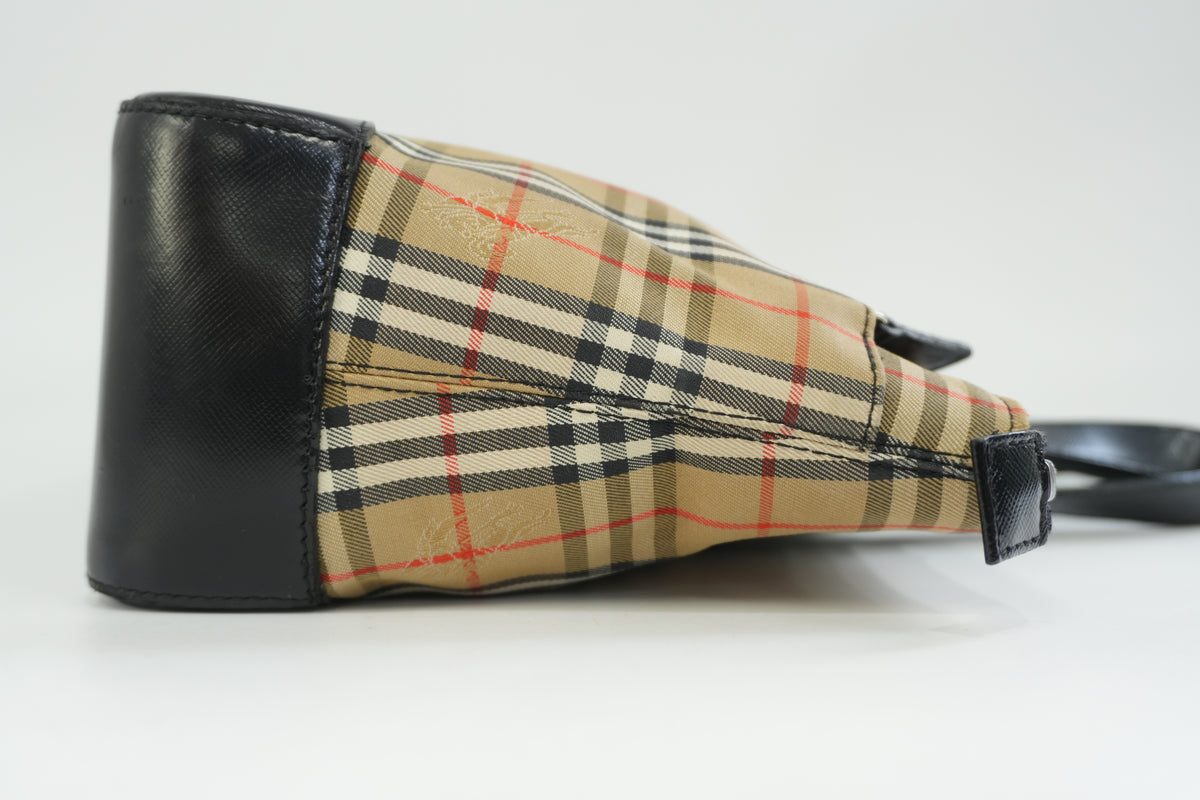 Pre-Owned Burberry Classic Check Handbag Beige