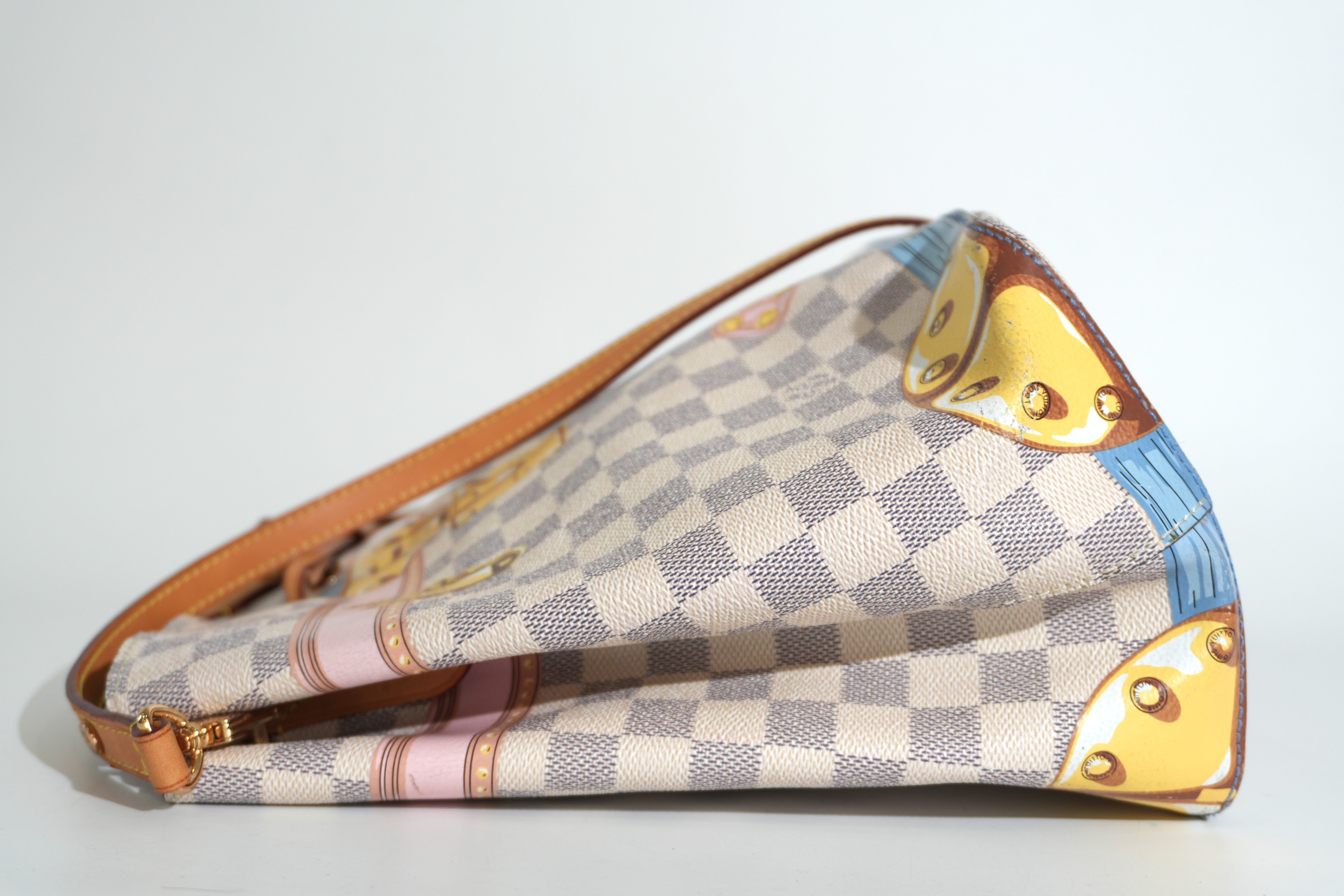 Pre-owned Louis Vuitton Damier Azur Summer Trunk Collection Neo Noe Shoulder Bag