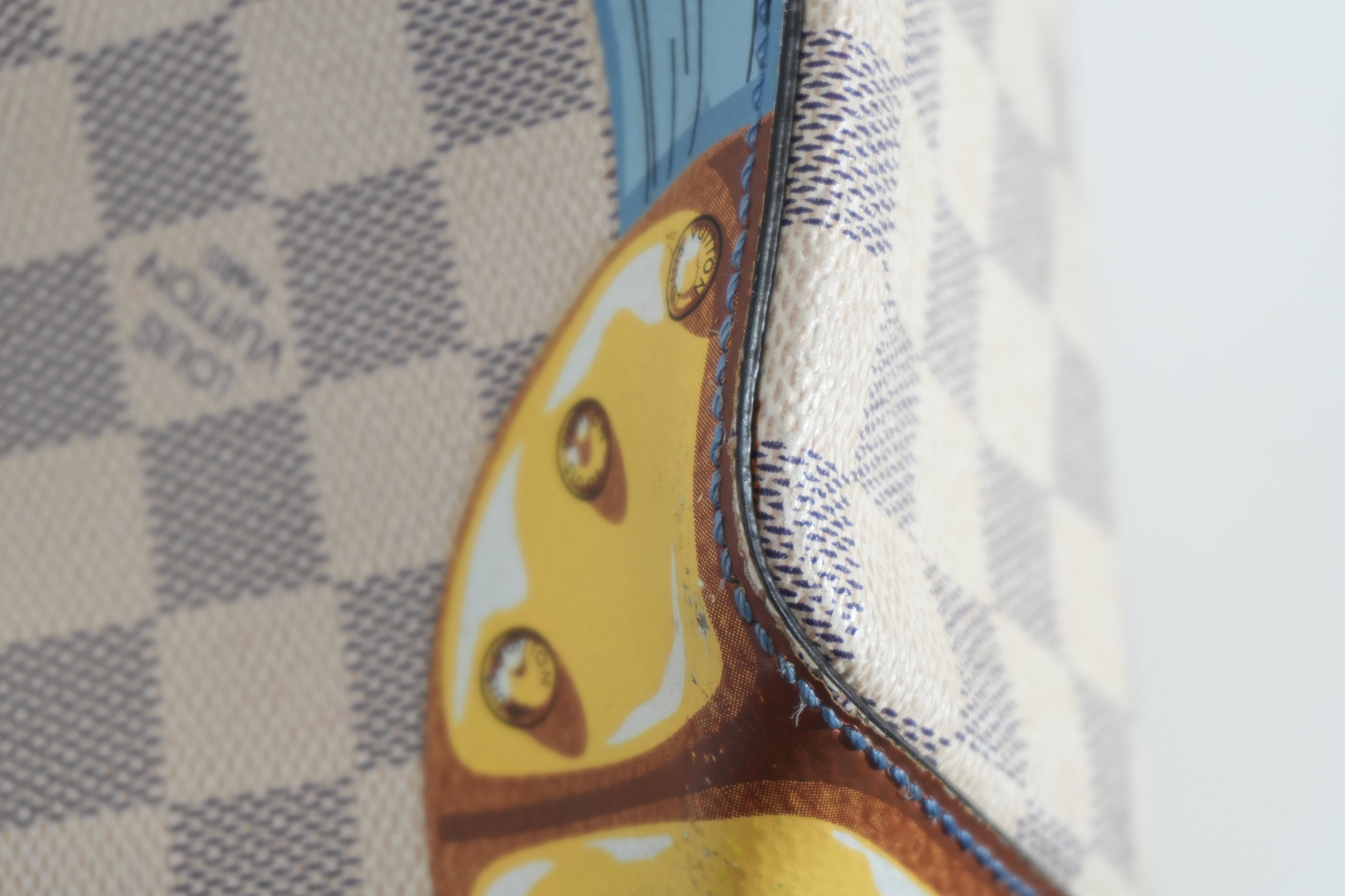 Pre-owned Louis Vuitton Damier Azur Summer Trunk Collection Neo Noe Shoulder Bag