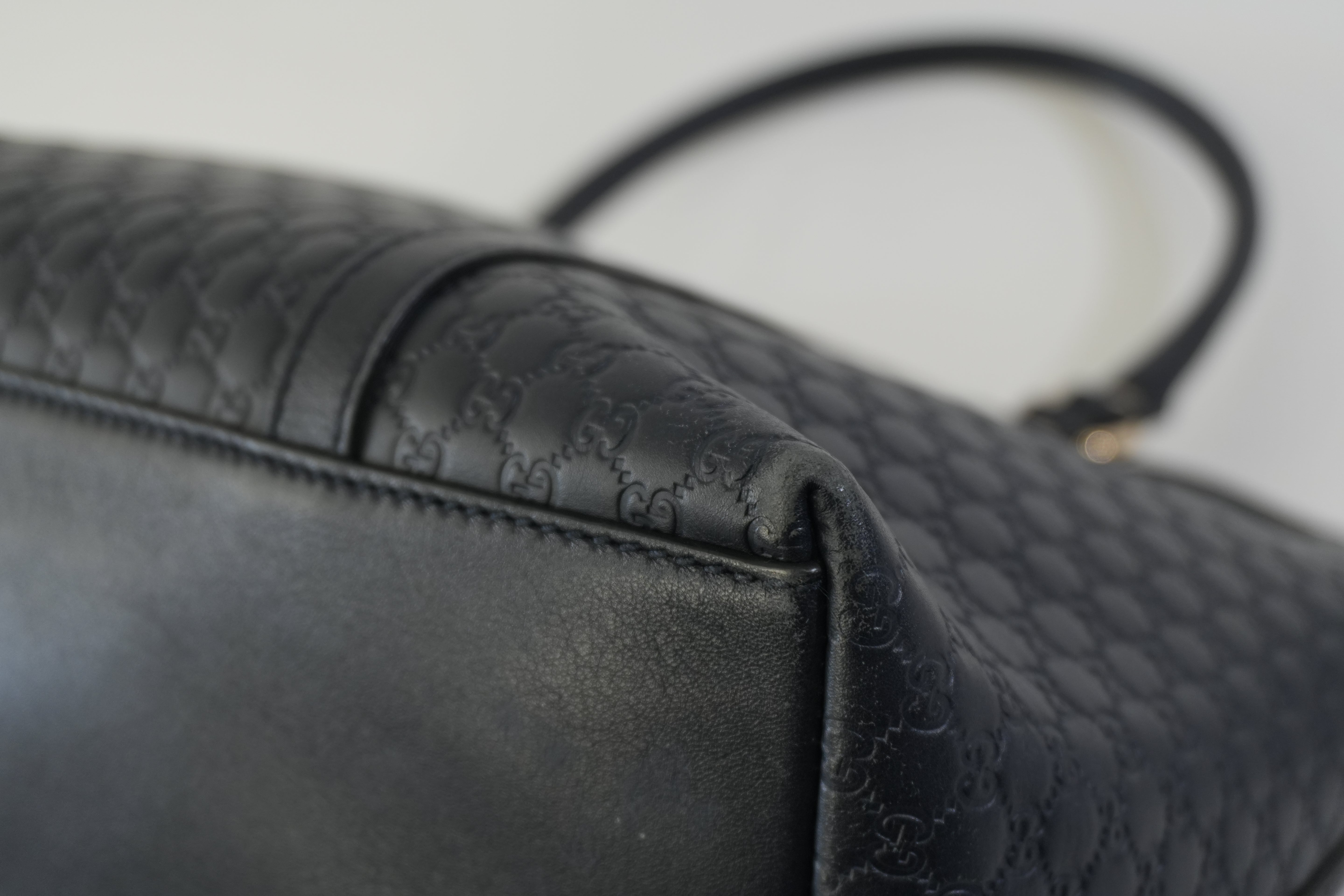 Pre-owned Gucci Two Way Microguccisima Shoulder Bag Navy Blue