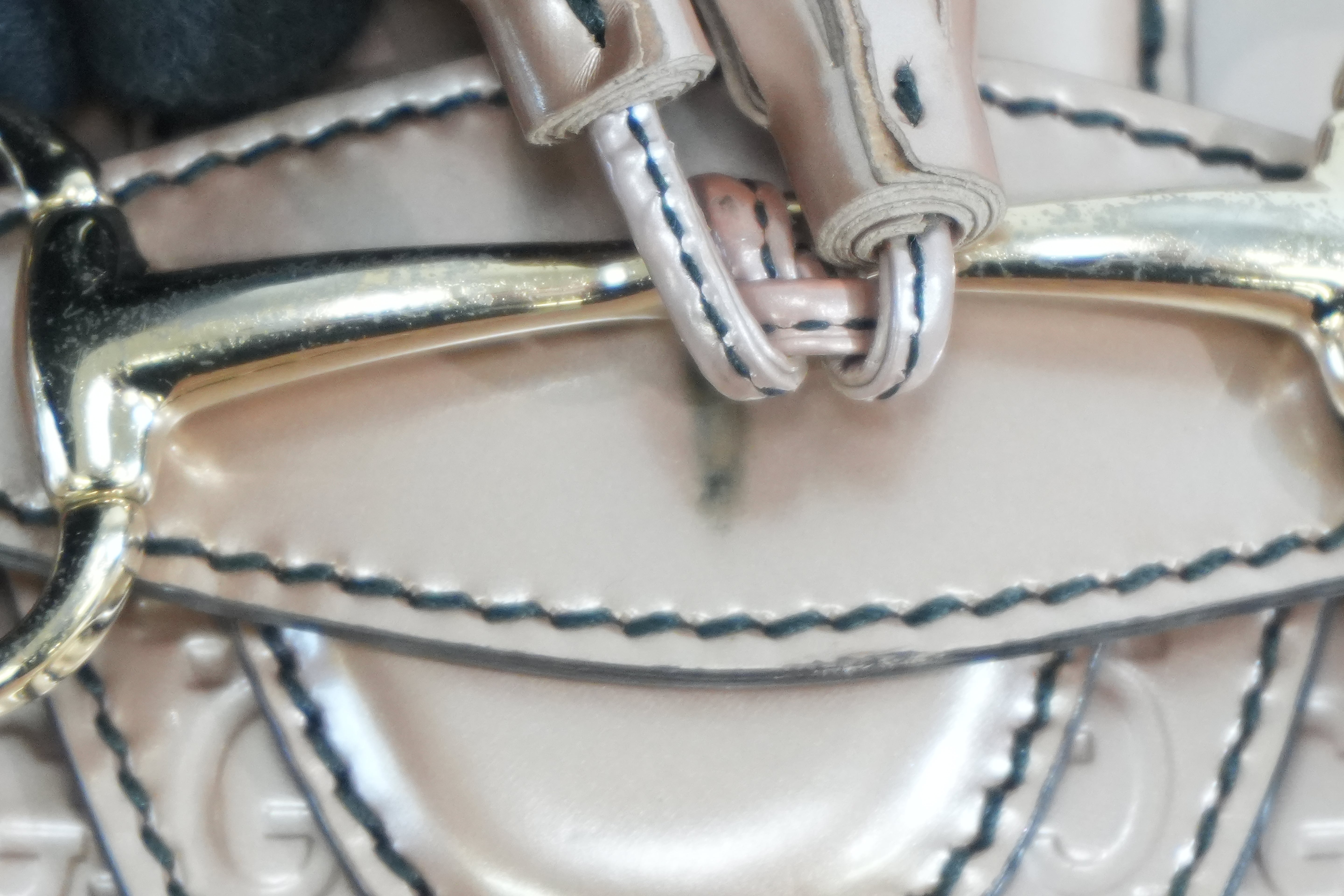 Pre-owned Gucci Emily Chain Shoulder Bag Metallic Pink
