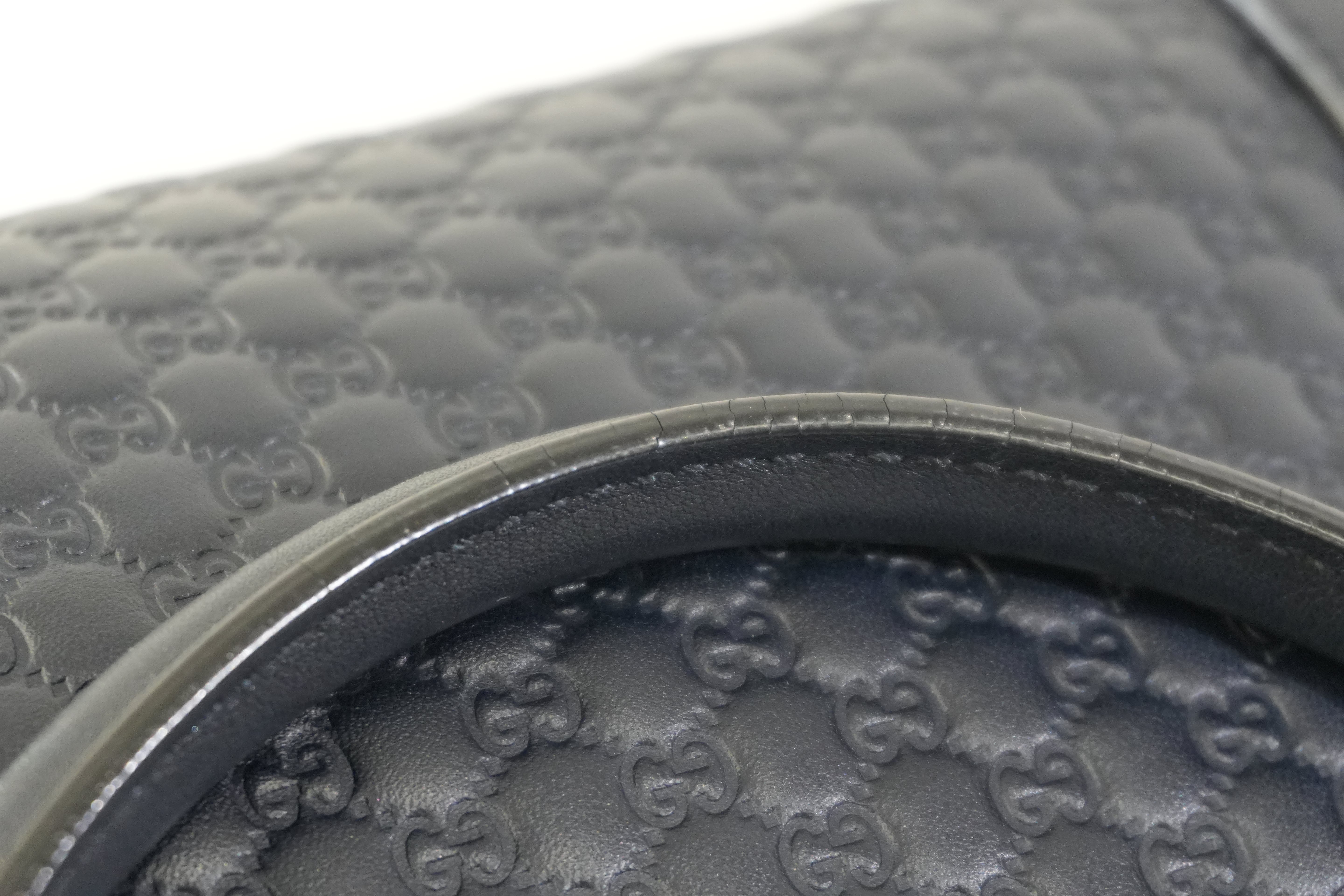 Pre-owned Gucci Two Way Microguccisima Shoulder Bag Navy Blue