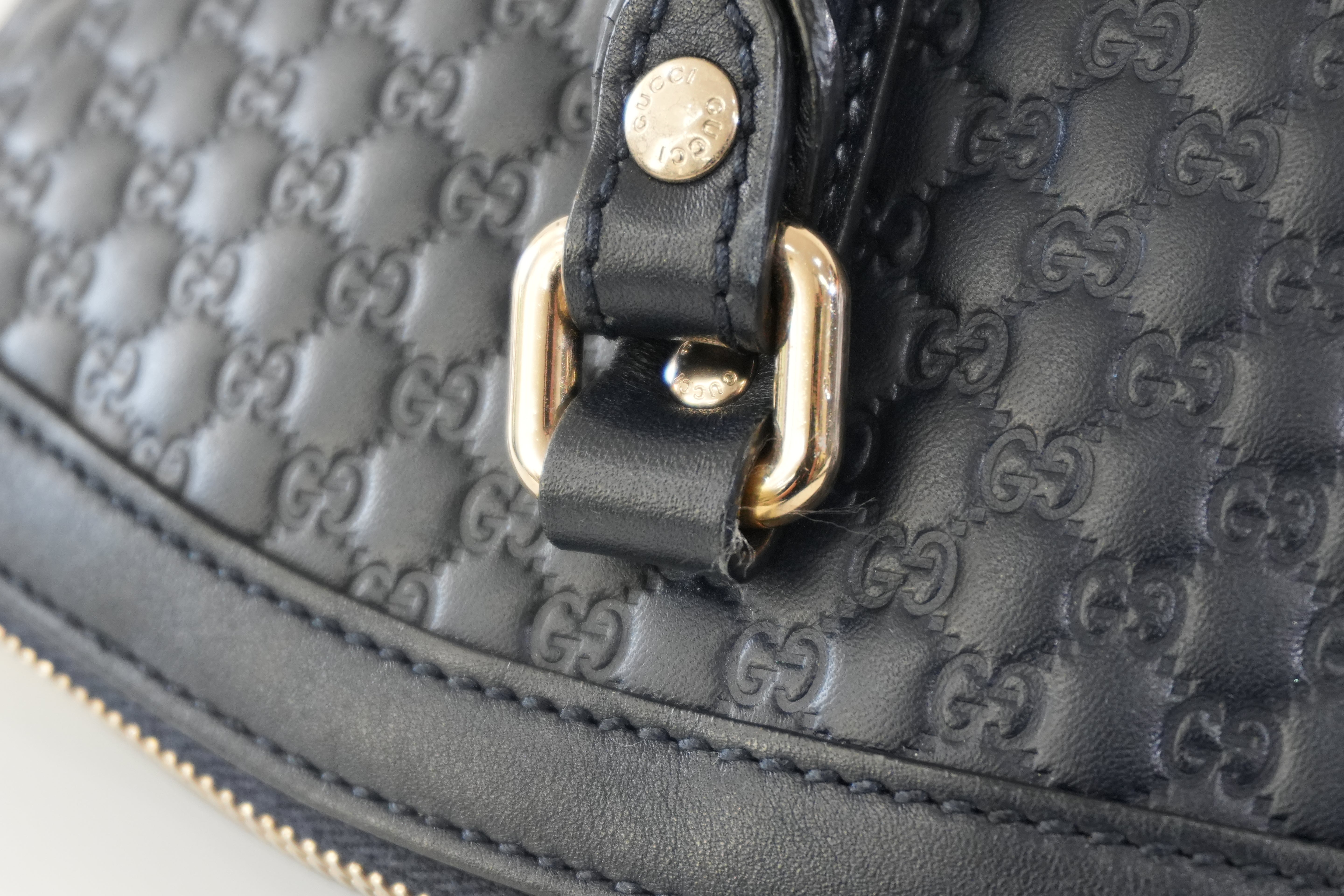 Pre-owned Gucci Two Way Microguccisima Shoulder Bag Navy Blue